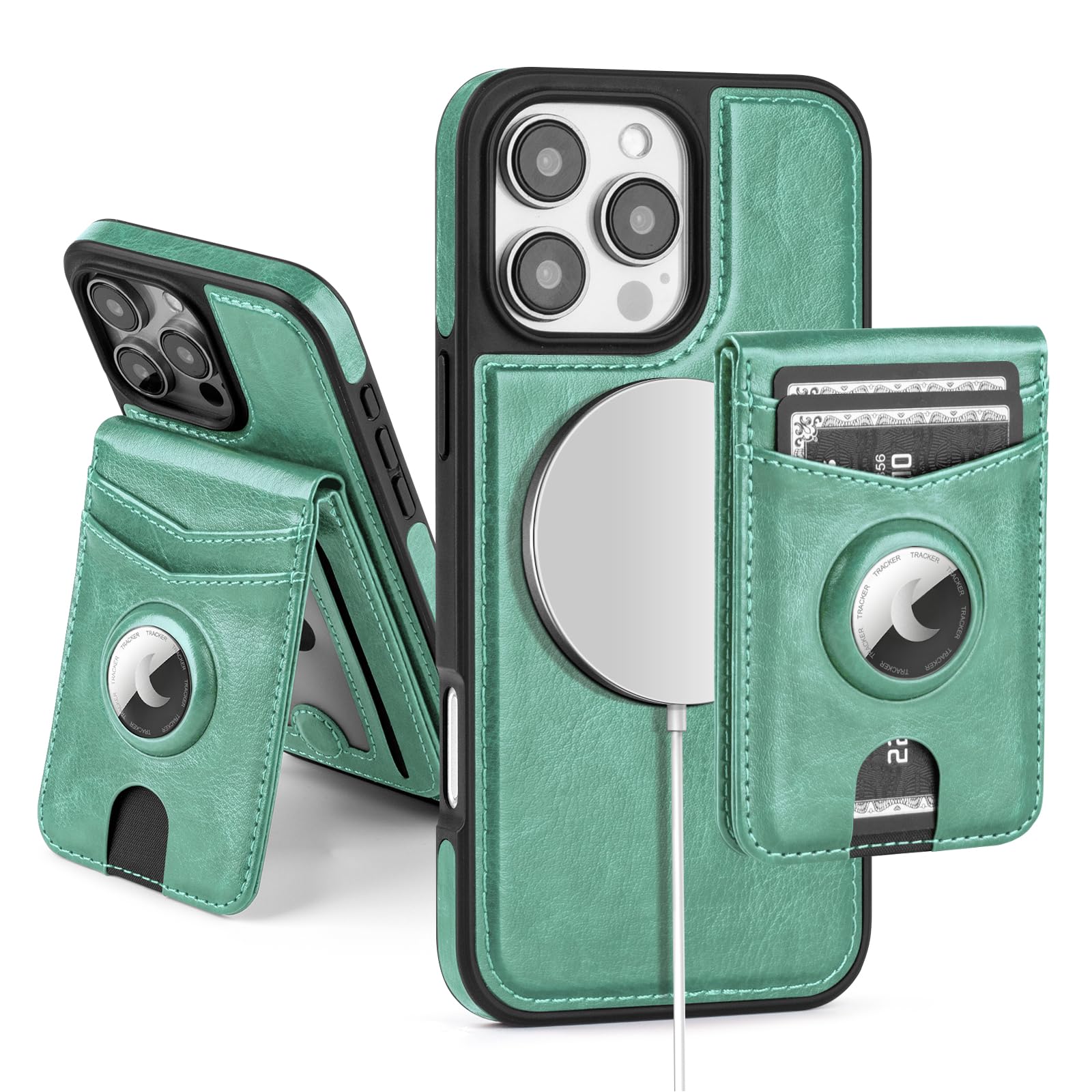 MagSafe Wallet Case iPhone 16 Pro Max – RFID, AirTag, Kickstand - Abbycart