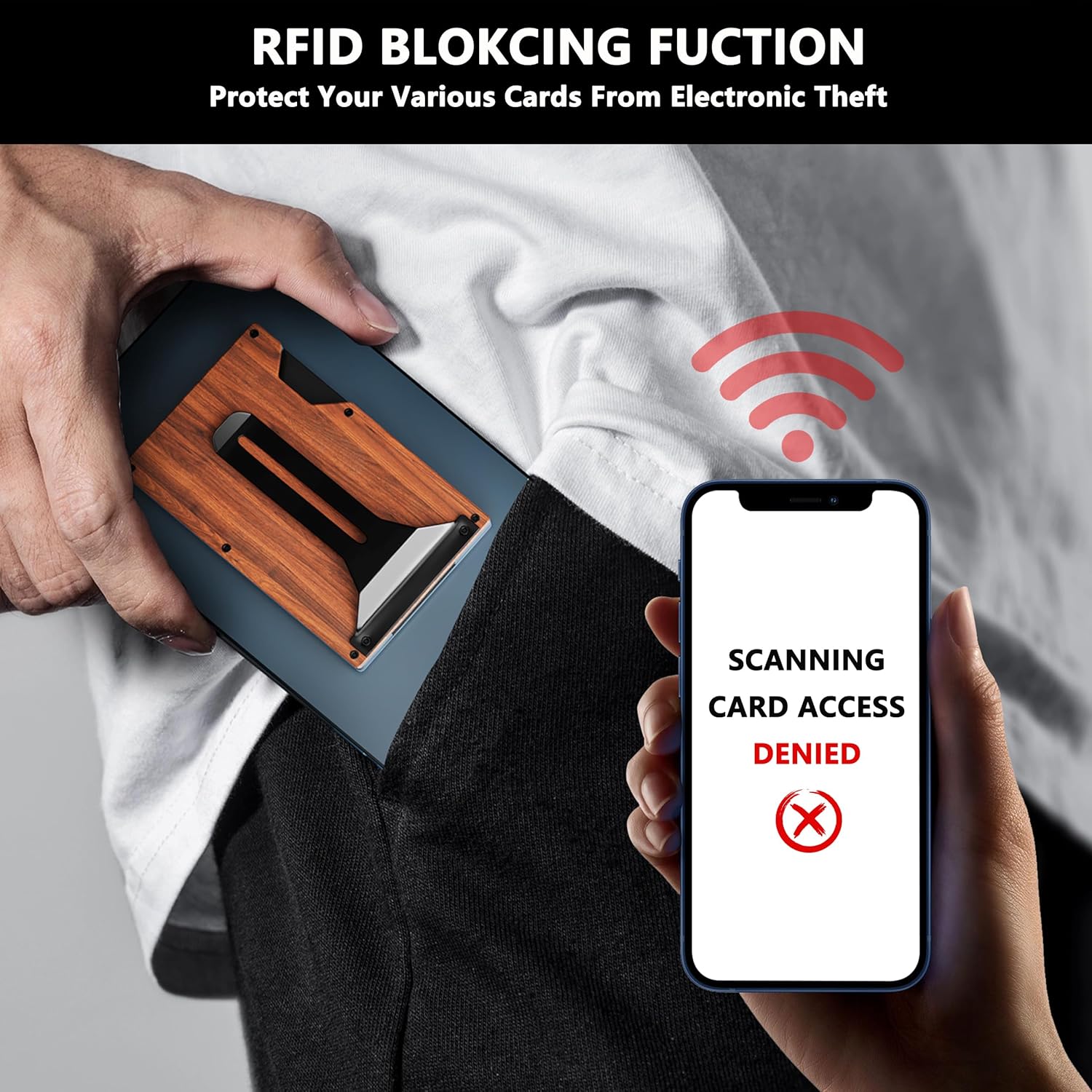 MagSafe Wallet for iPhone 15/14/13 – RFID Blocking, AirTag Holder & Money Clip - Abbycart