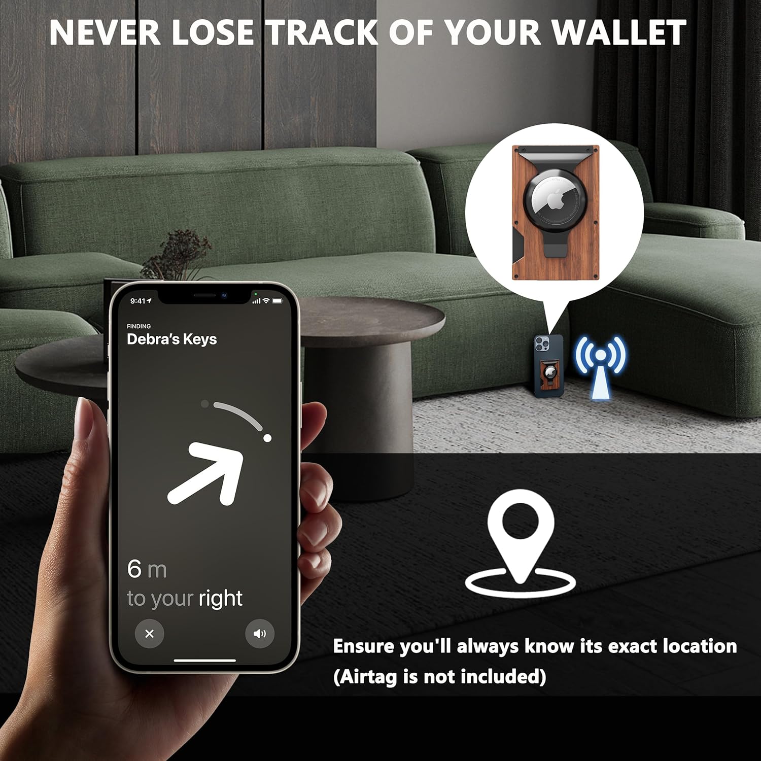 MagSafe Wallet for iPhone 15/14/13 – RFID Blocking, AirTag Holder & Money Clip - Abbycart