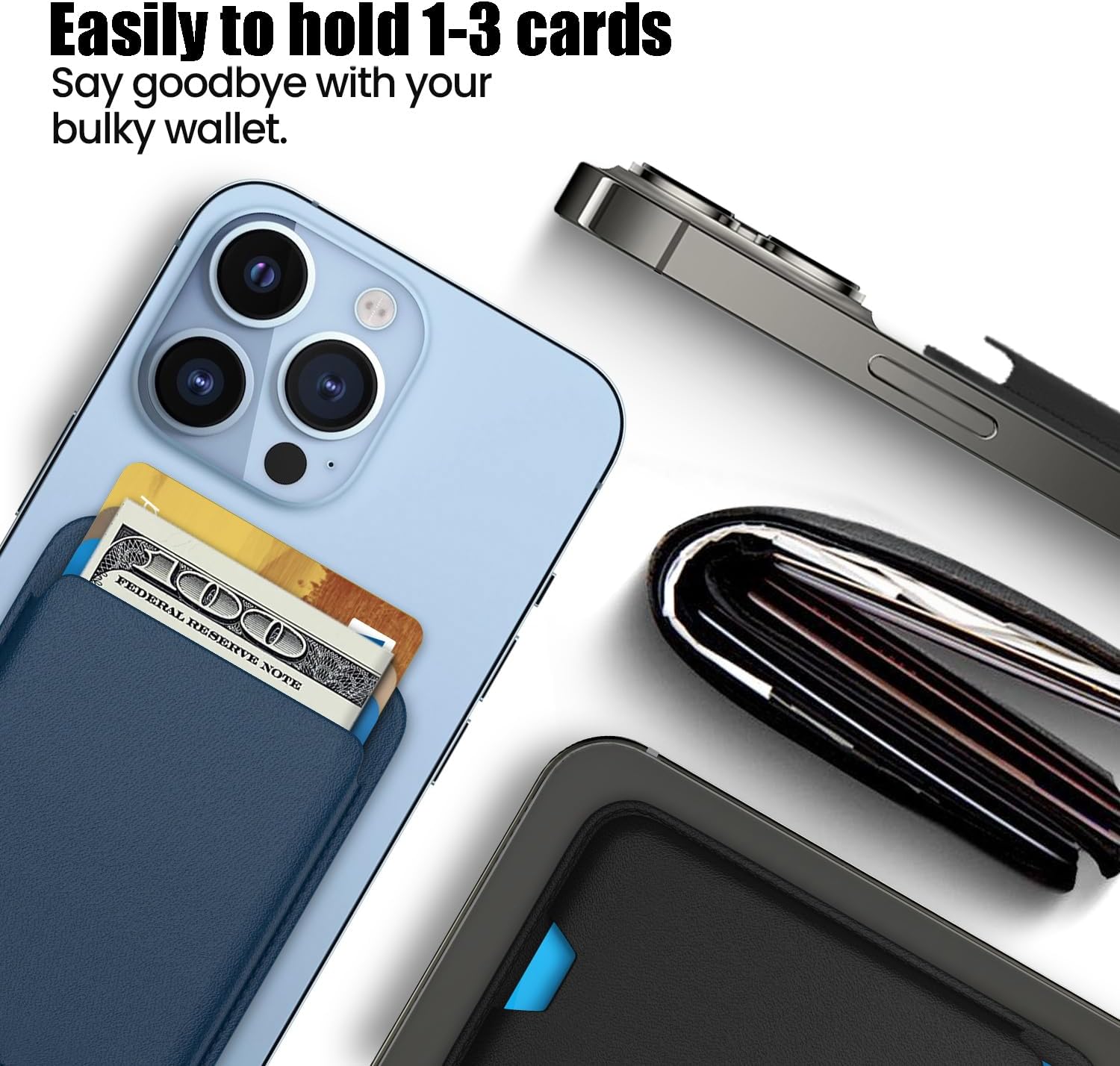 MagSafe Wallet for iPhone | Magnetic Leather Card Holder Compatible with iPhone 17 16 15 14 13 12 Pro Max Slim Wallet Gift for Him