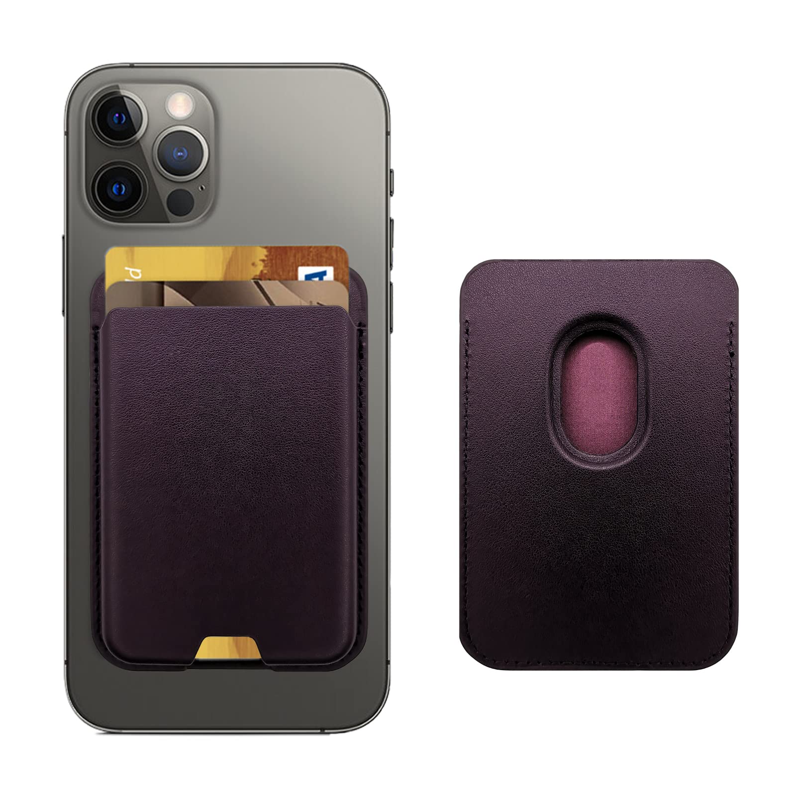 MagSafe Wallet for iPhone | Magnetic Leather Card Holder Compatible with iPhone 17 16 15 14 13 12 Pro Max Slim Wallet Gift for Him