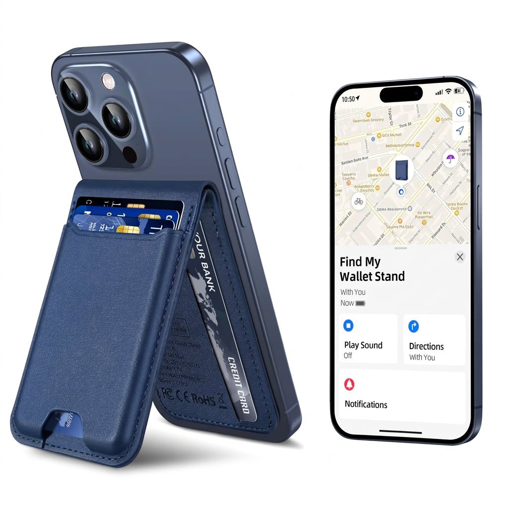 MagSafe Wallet for iPhone with Find My, 6 Card Holder & Stand