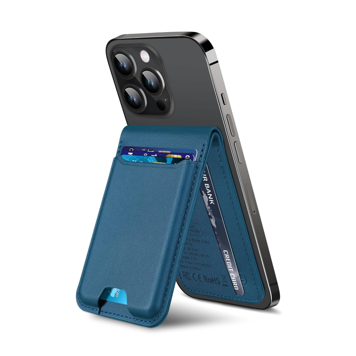 MagSafe Wallet for iPhone with Find My, 6 Card Holder & Stand