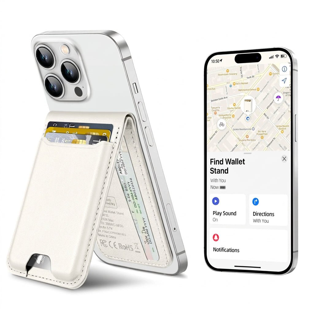 MagSafe Wallet for iPhone with Find My, 6 Card Holder & Stand