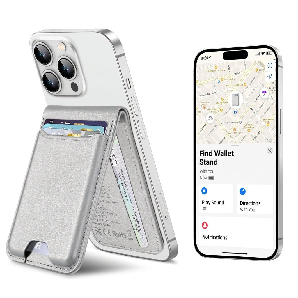 MagSafe Wallet for iPhone with Find My, 6 Card Holder & Stand