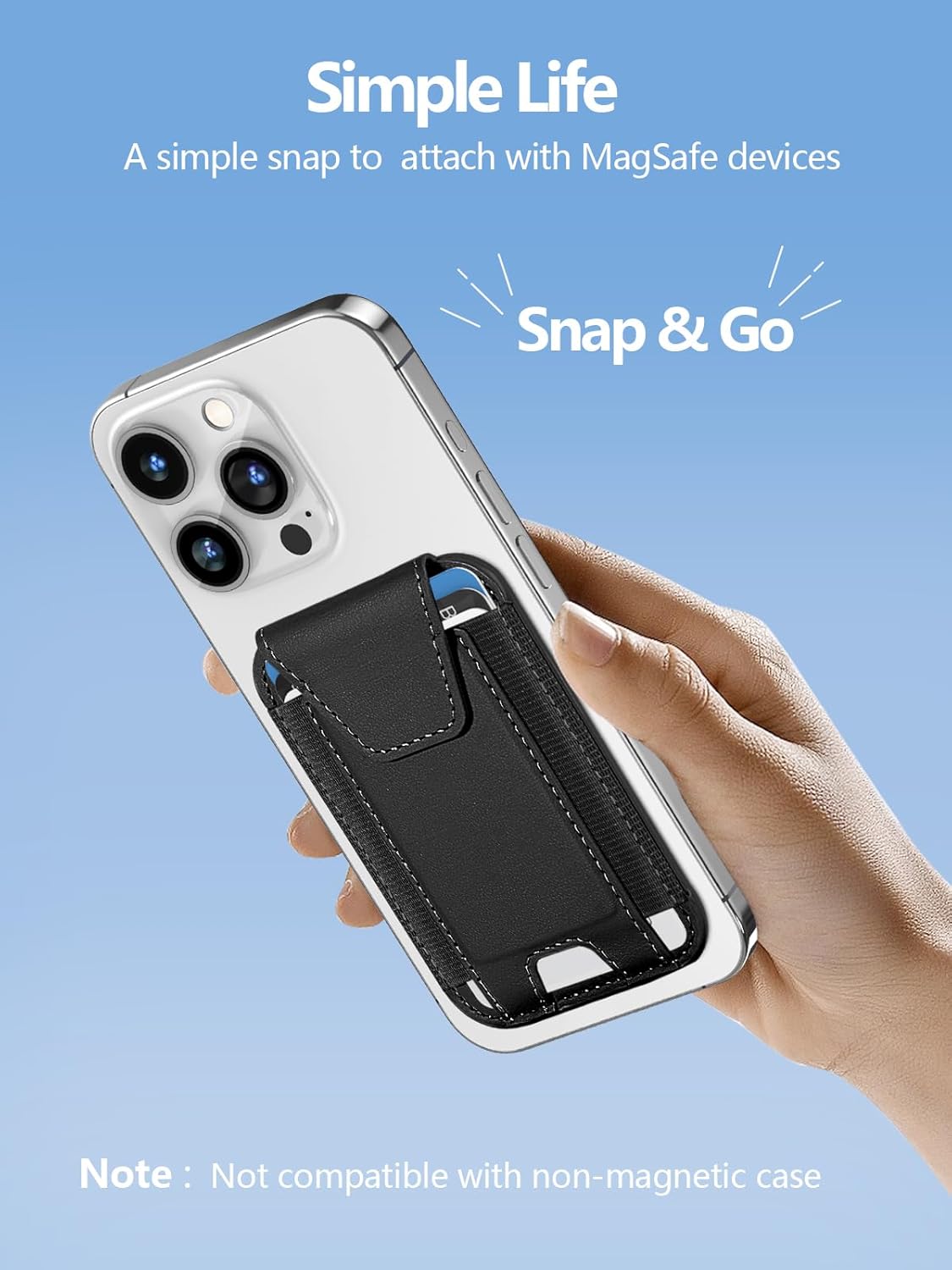 MagSafe Wallet for iPhone with Privacy Flap | RFID Blocking - Abbycart