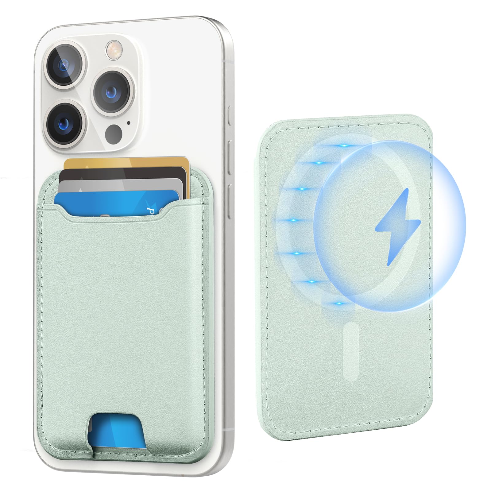 MagSafe Wallet Magnetic Card Holder iPhone RFID Leather Slim