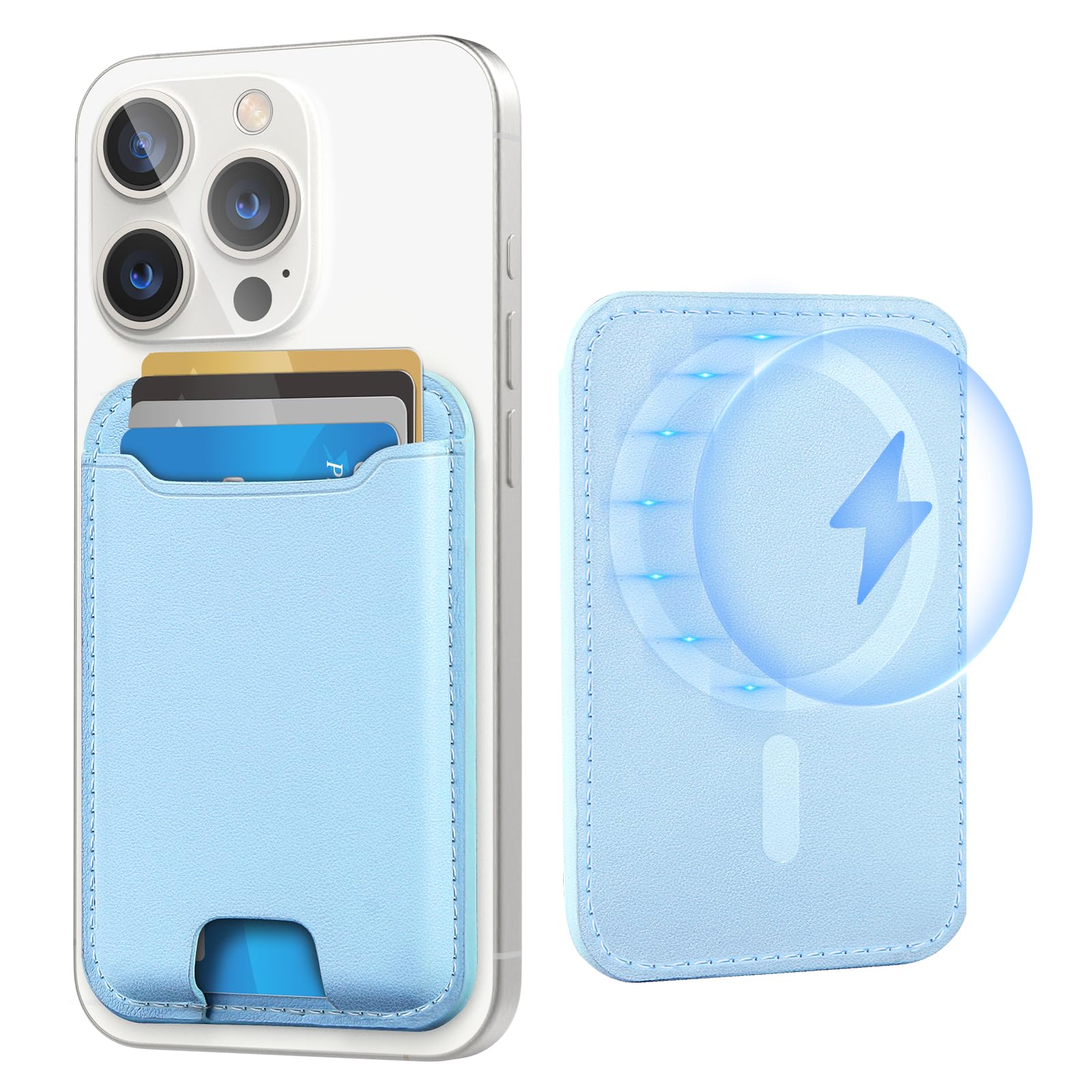 MagSafe Wallet Magnetic Card Holder iPhone RFID Leather Slim