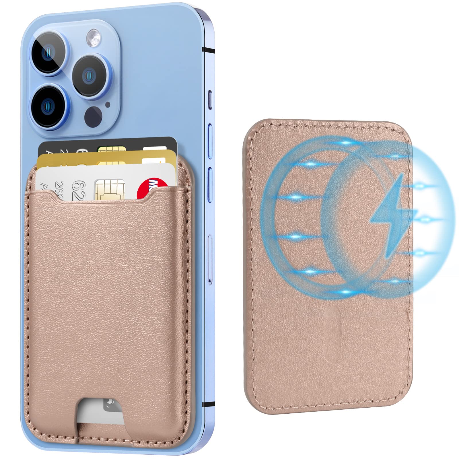MagSafe Wallet Magnetic Card Holder iPhone RFID Leather Slim