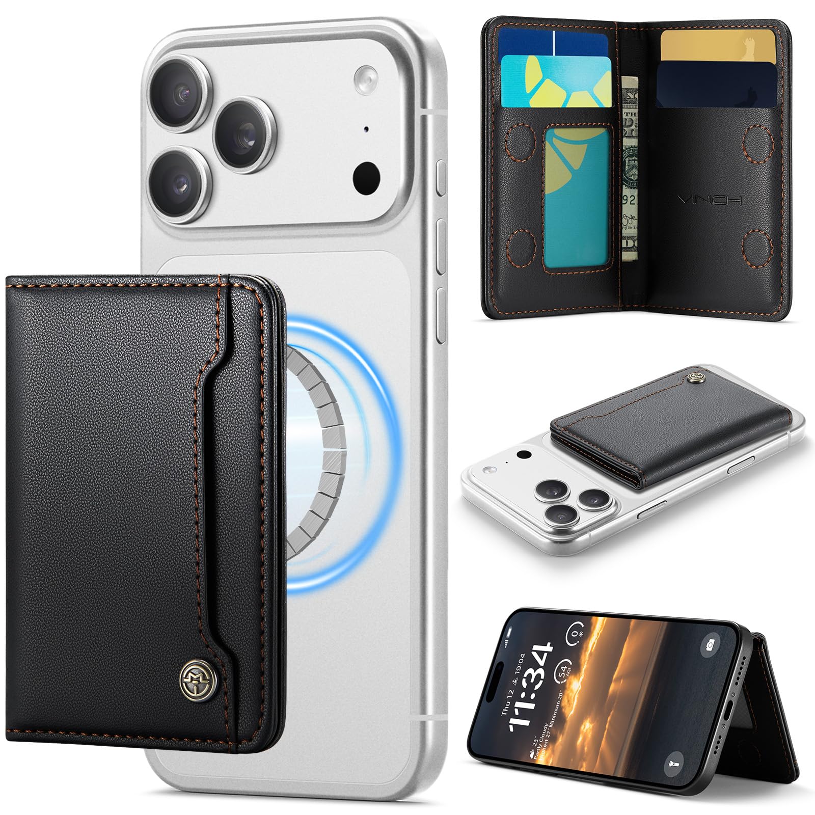 MagSafe Wallet Magnetic Card Holder iPhone RFID Slim