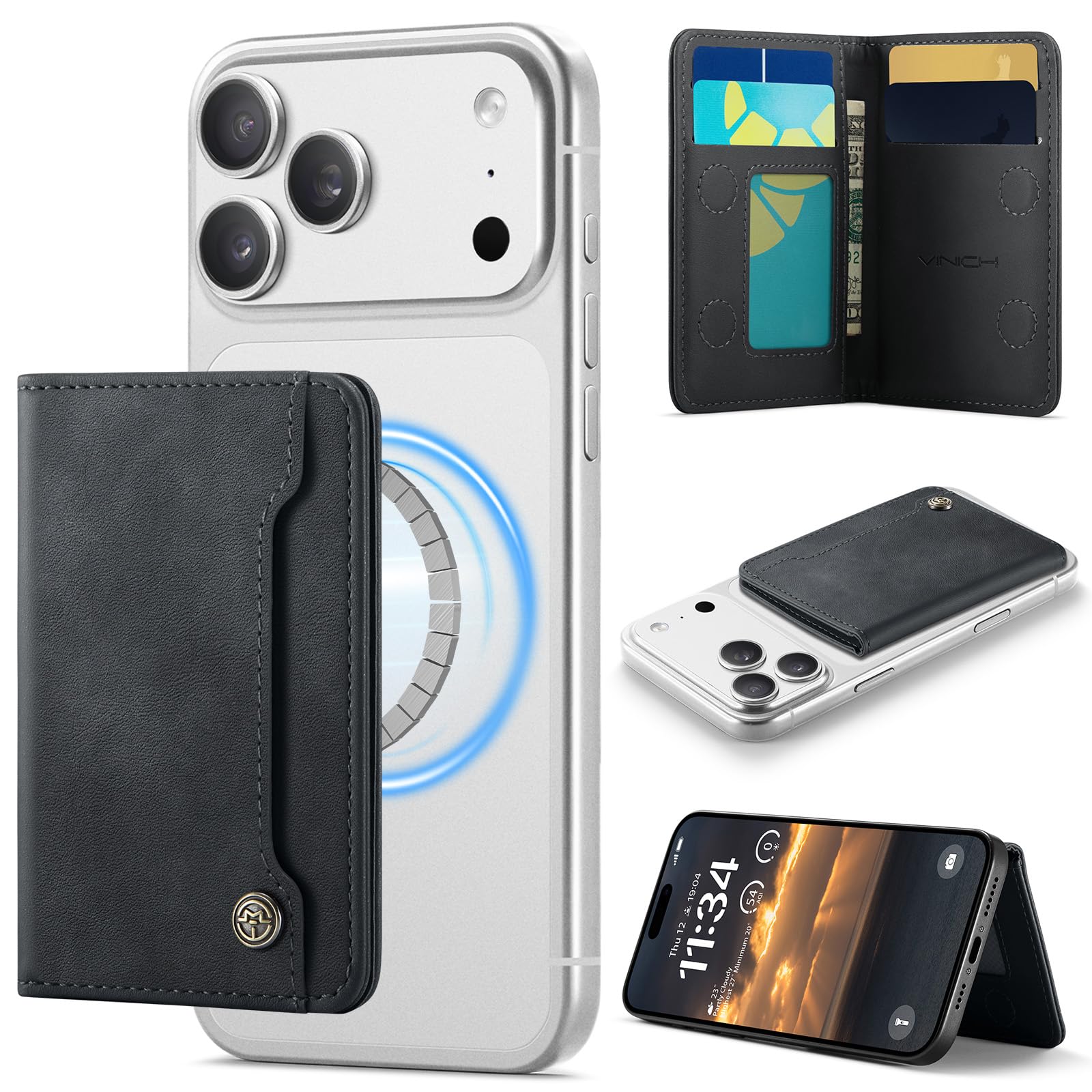 MagSafe Wallet Magnetic Card Holder iPhone RFID Slim