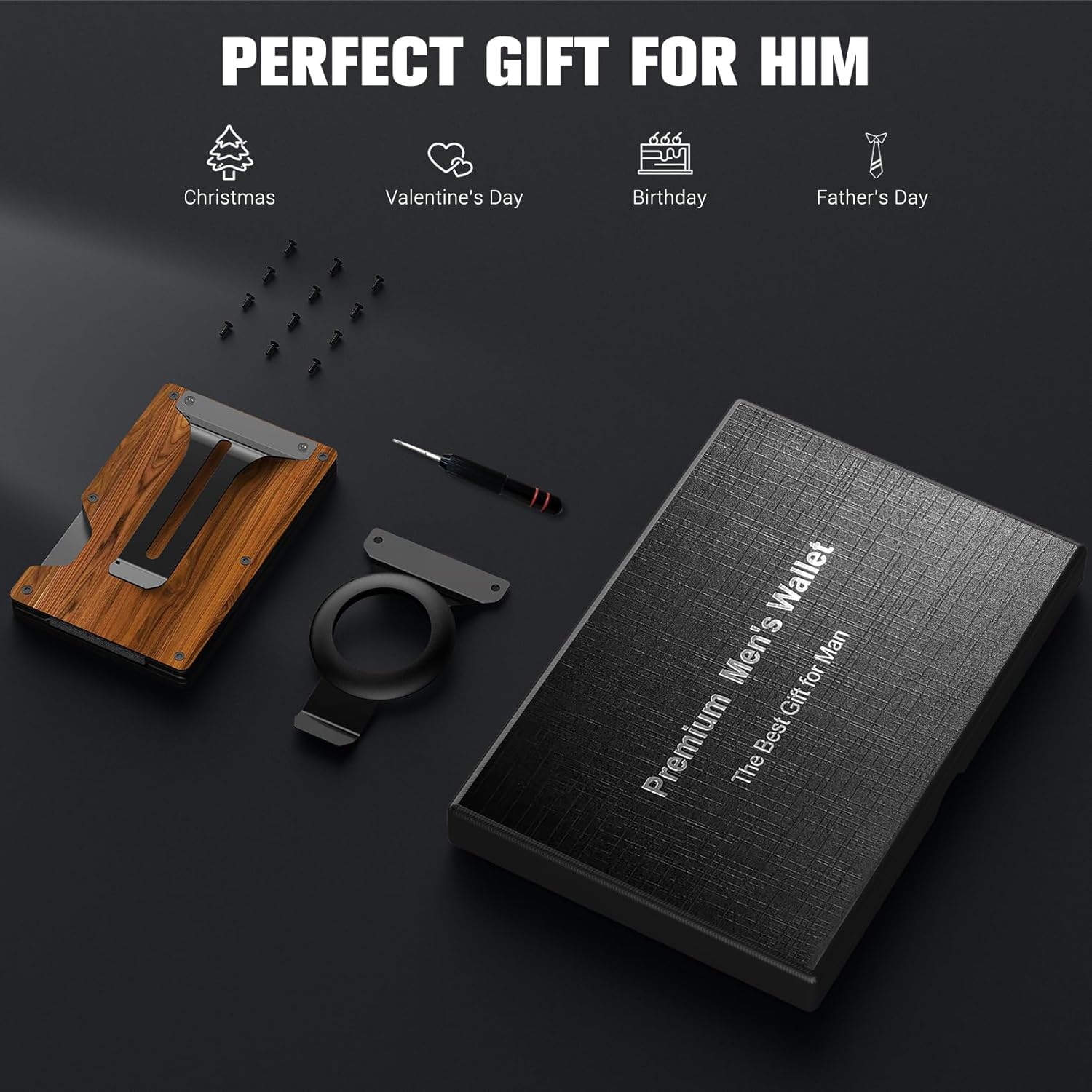 MagSafe Wallet with AirTag Holder & RFID Block – Slim Metal Card Holder for iPhone 12–16 - Abbycart