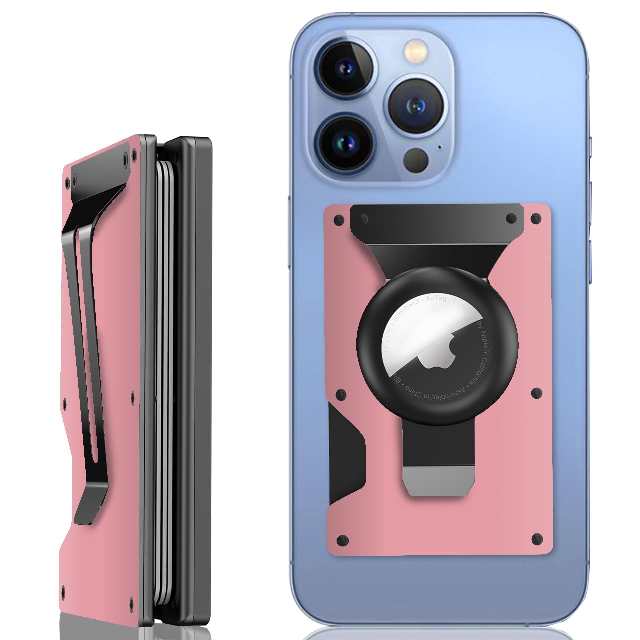 MagSafe Wallet with AirTag Holder & RFID Block – Slim Metal Card Holder for iPhone 12–16 - Abbycart