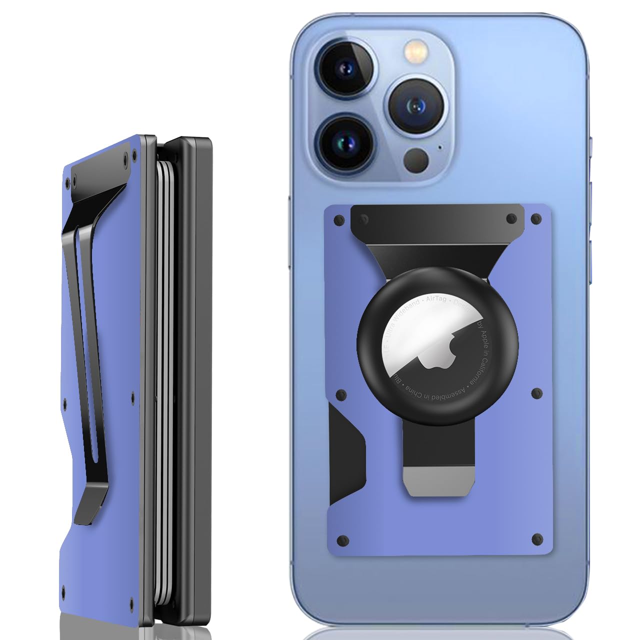 MagSafe Wallet with AirTag Holder & RFID Block – Slim Metal Card Holder for iPhone 12–16 - Abbycart