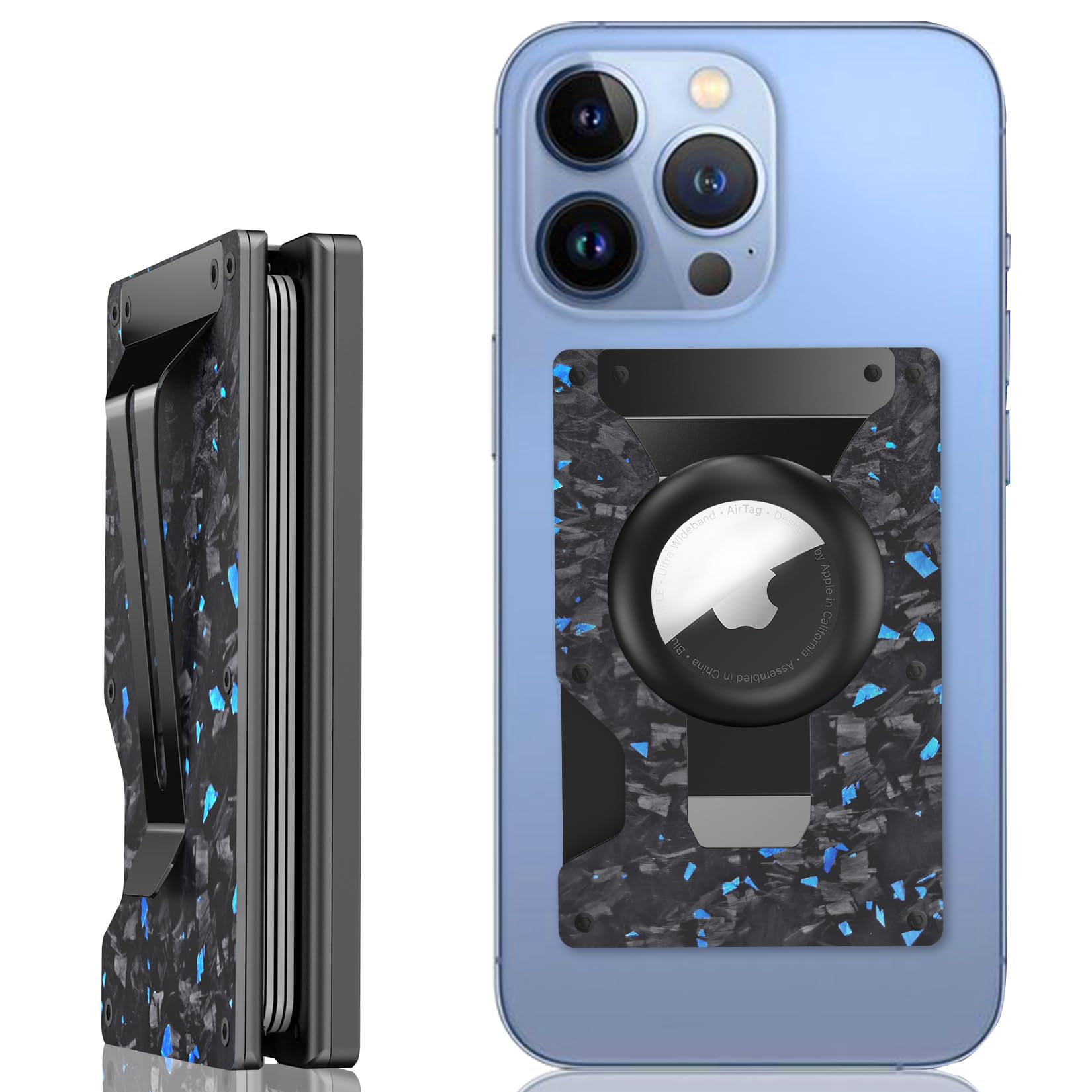 MagSafe Wallet with AirTag Holder & RFID Block – Slim Metal Card Holder for iPhone 12–16 - Abbycart