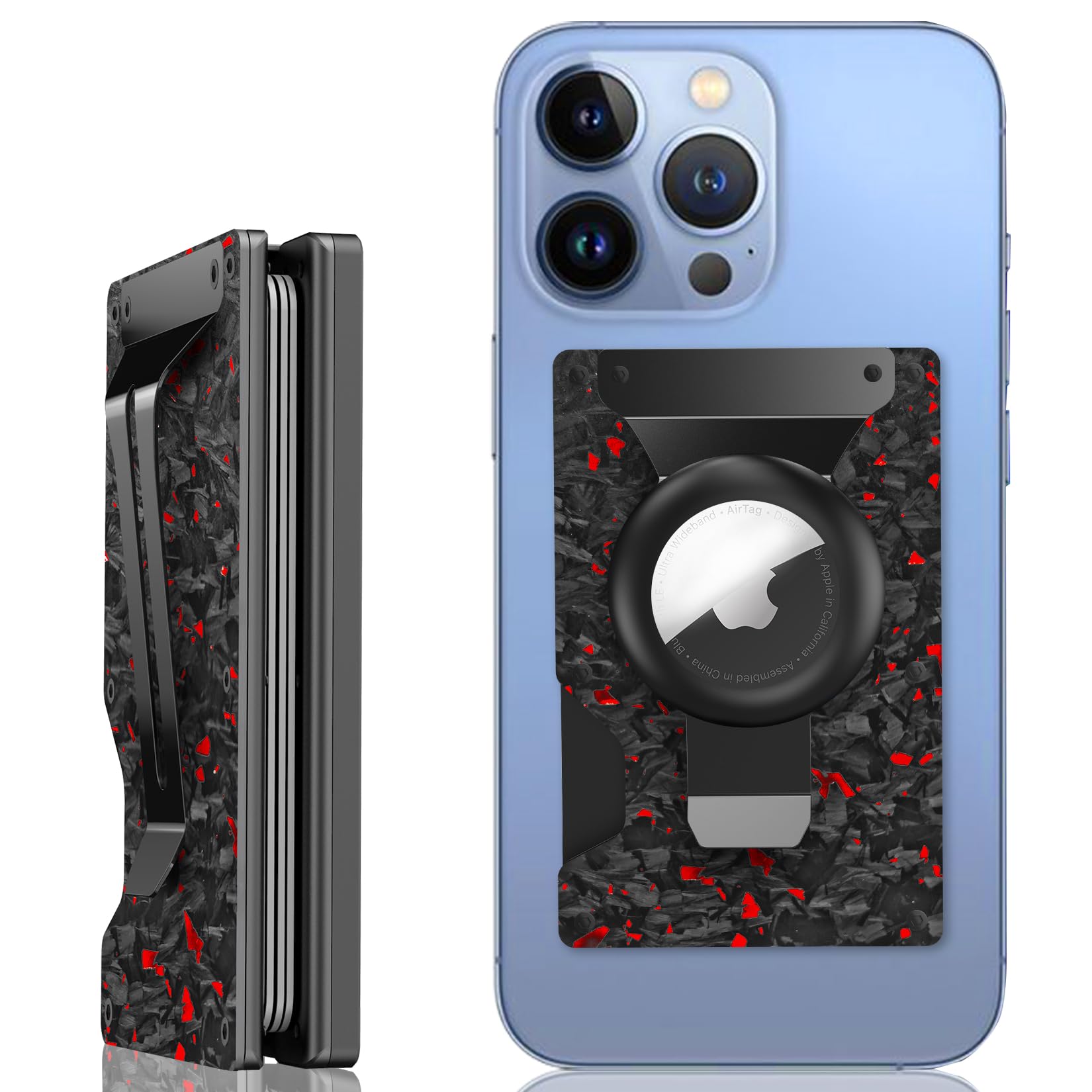 MagSafe Wallet with AirTag Holder & RFID Block – Slim Metal Card Holder for iPhone 12–16 - Abbycart