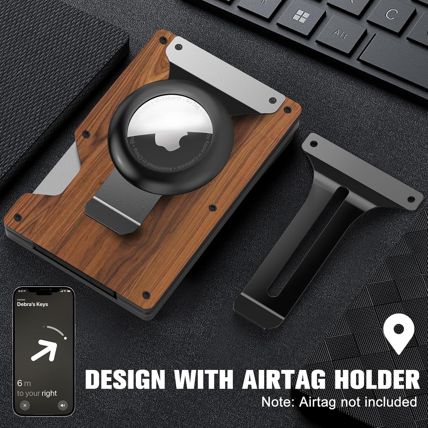 MagSafe Wallet with AirTag Holder & RFID Block – Slim Metal Card Holder for iPhone 12–16 - Abbycart