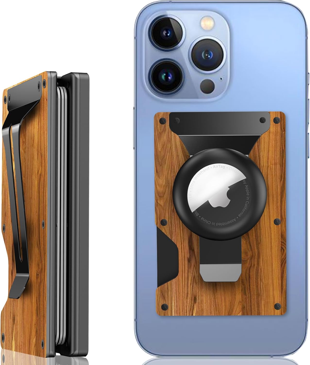 MagSafe Wallet with AirTag Holder & RFID Block – Slim Metal Card Holder for iPhone 12–16 - Abbycart