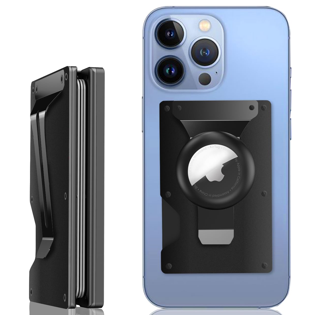 MagSafe Wallet with AirTag Holder & RFID Block – Slim Metal Card Holder for iPhone 12–16 - Abbycart