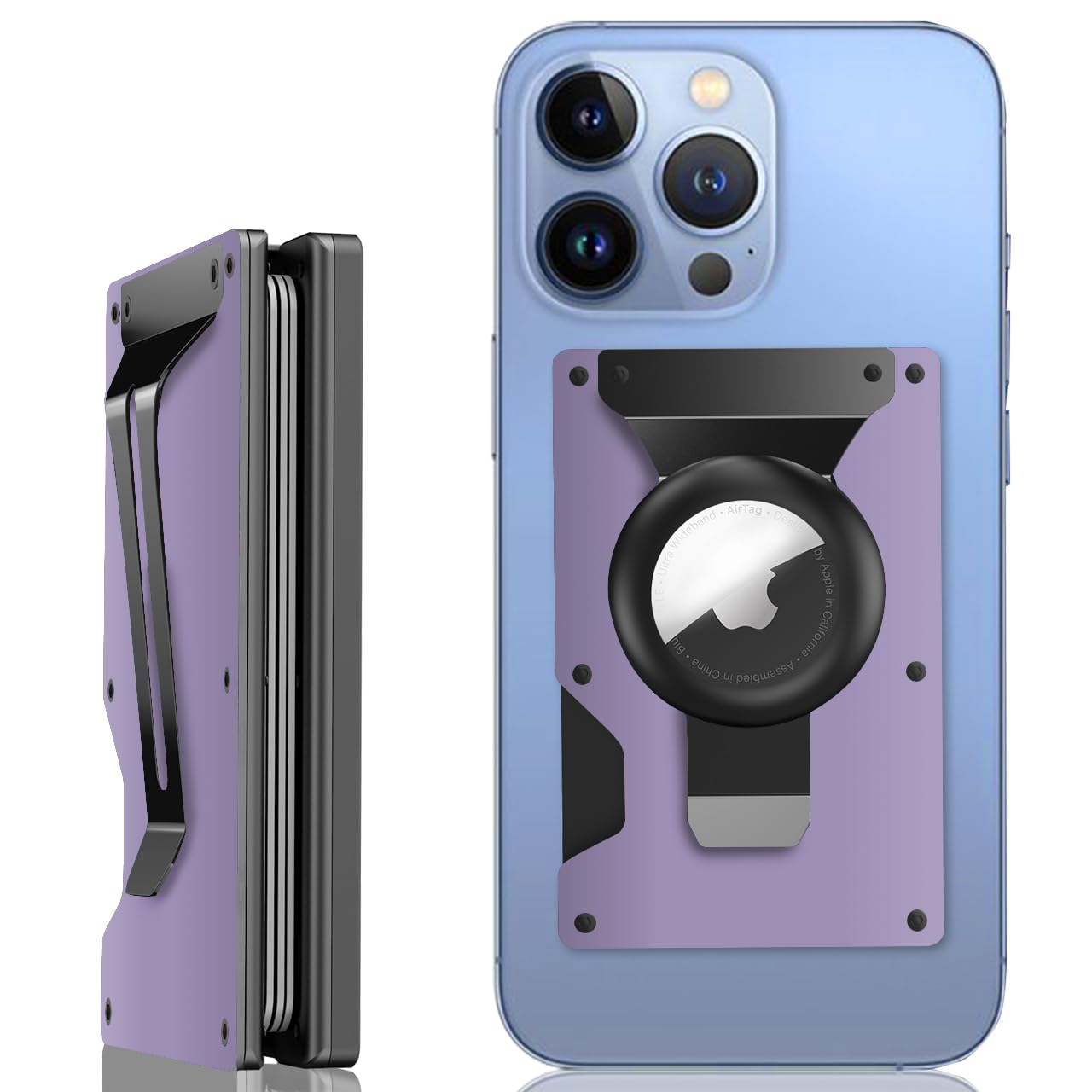 MagSafe Wallet with AirTag Holder & RFID Block – Slim Metal Card Holder for iPhone 12–16 - Abbycart