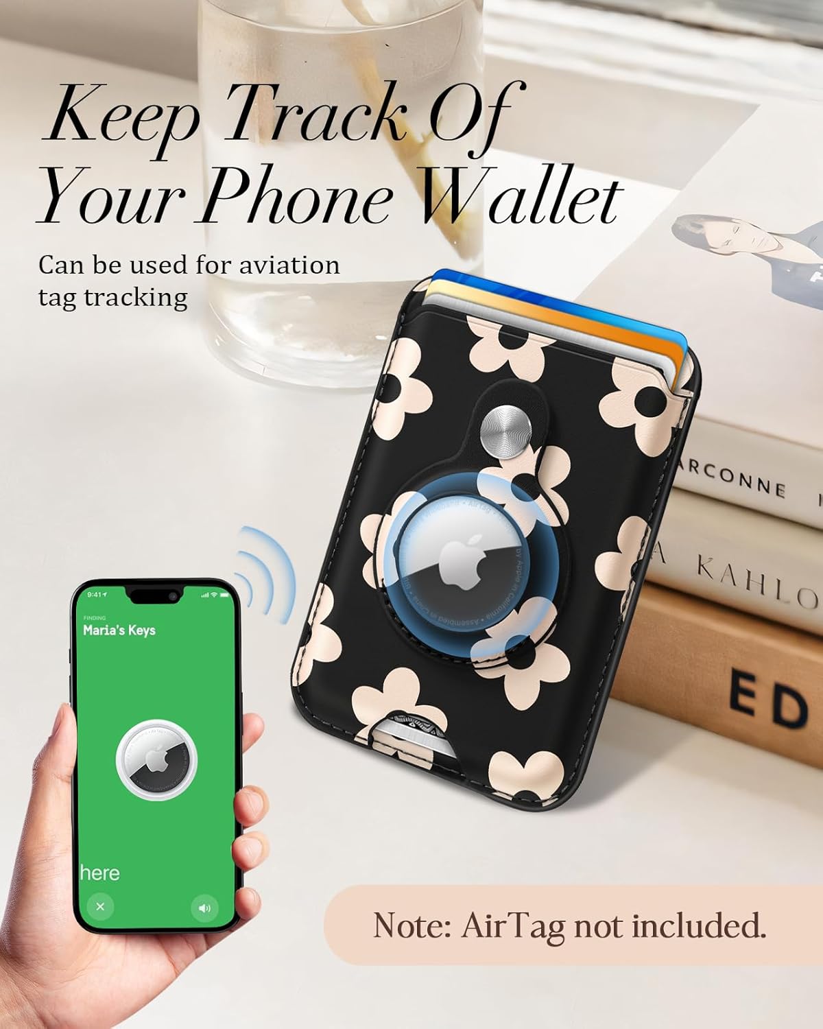 MagSafe Wallet with AirTag Holder – RFID Blocking Card Holder for Women - Abbycart