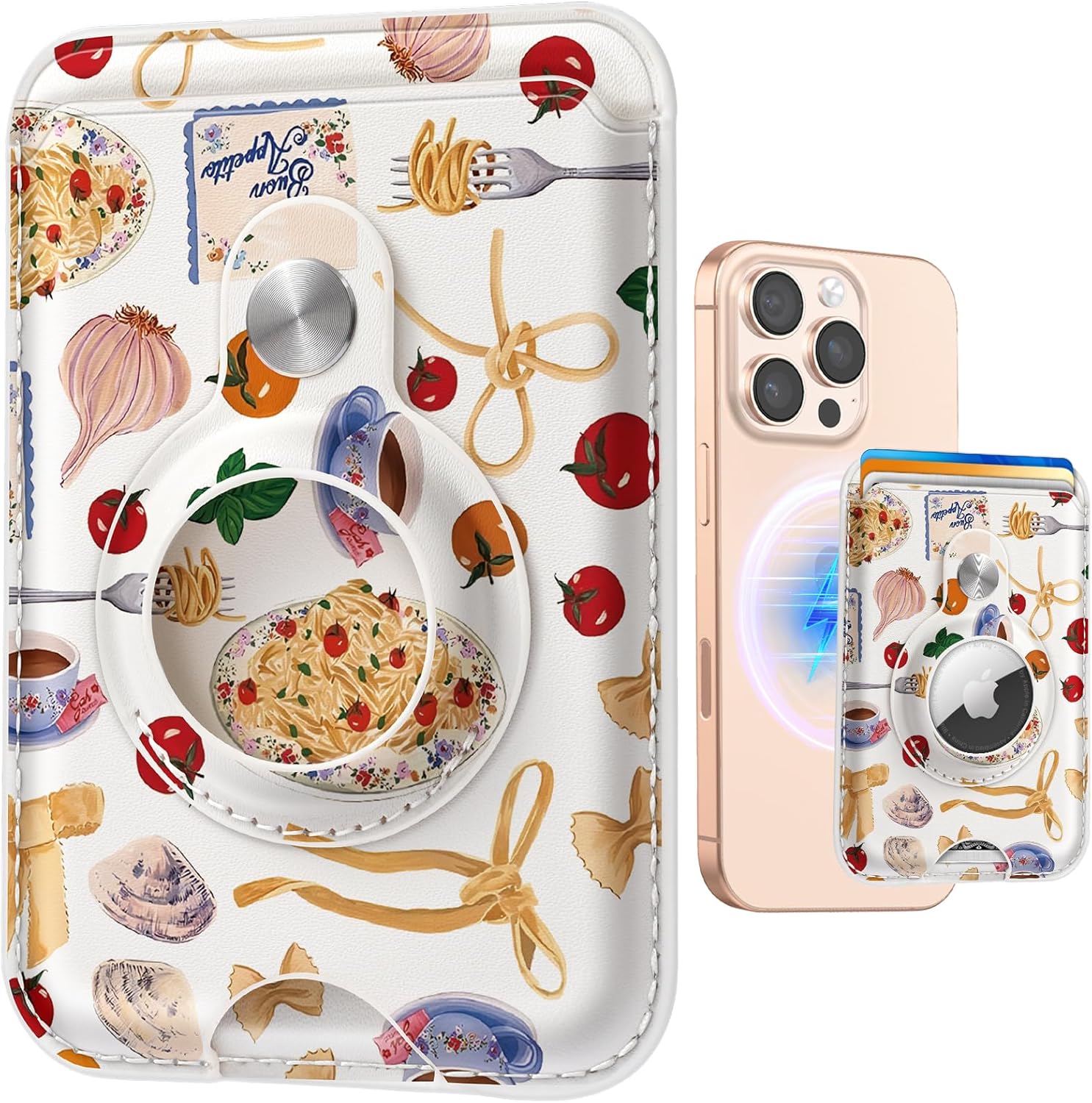 MagSafe Wallet with AirTag Holder – RFID Blocking Card Holder for Women - Abbycart