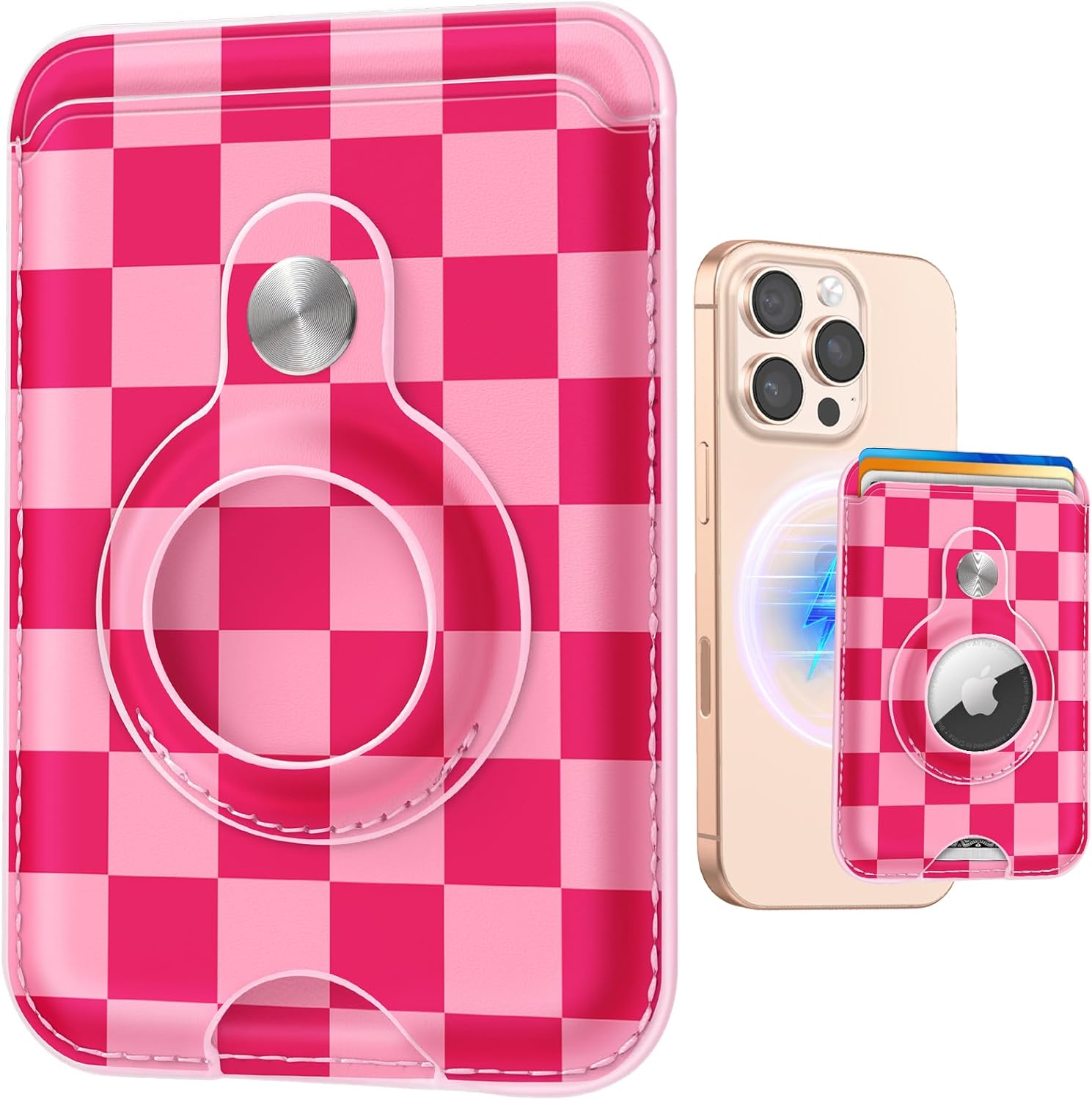 MagSafe Wallet with AirTag Holder – RFID Blocking Card Holder for Women - Abbycart