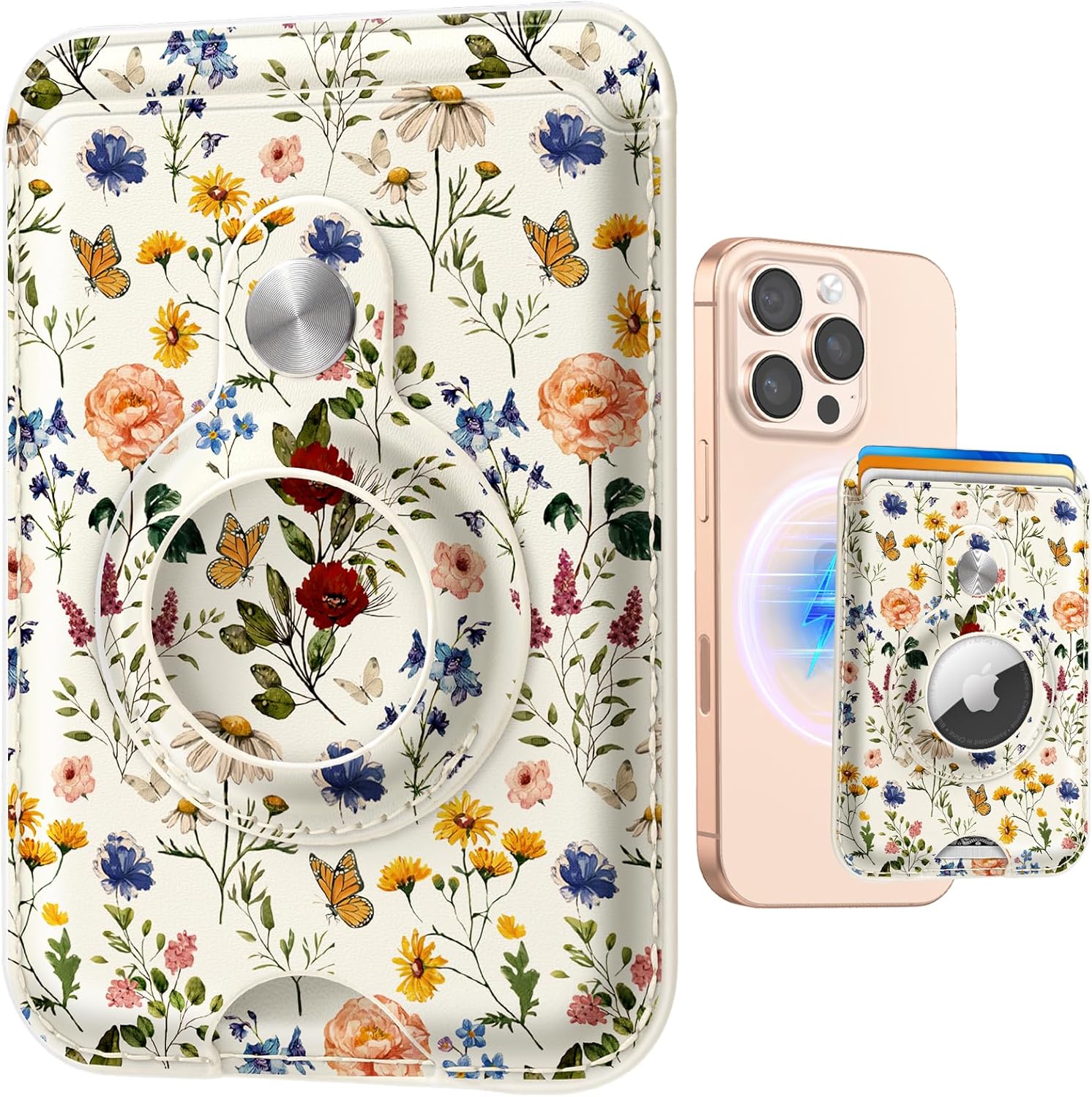 MagSafe Wallet with AirTag Holder – RFID Blocking Card Holder for Women - Abbycart