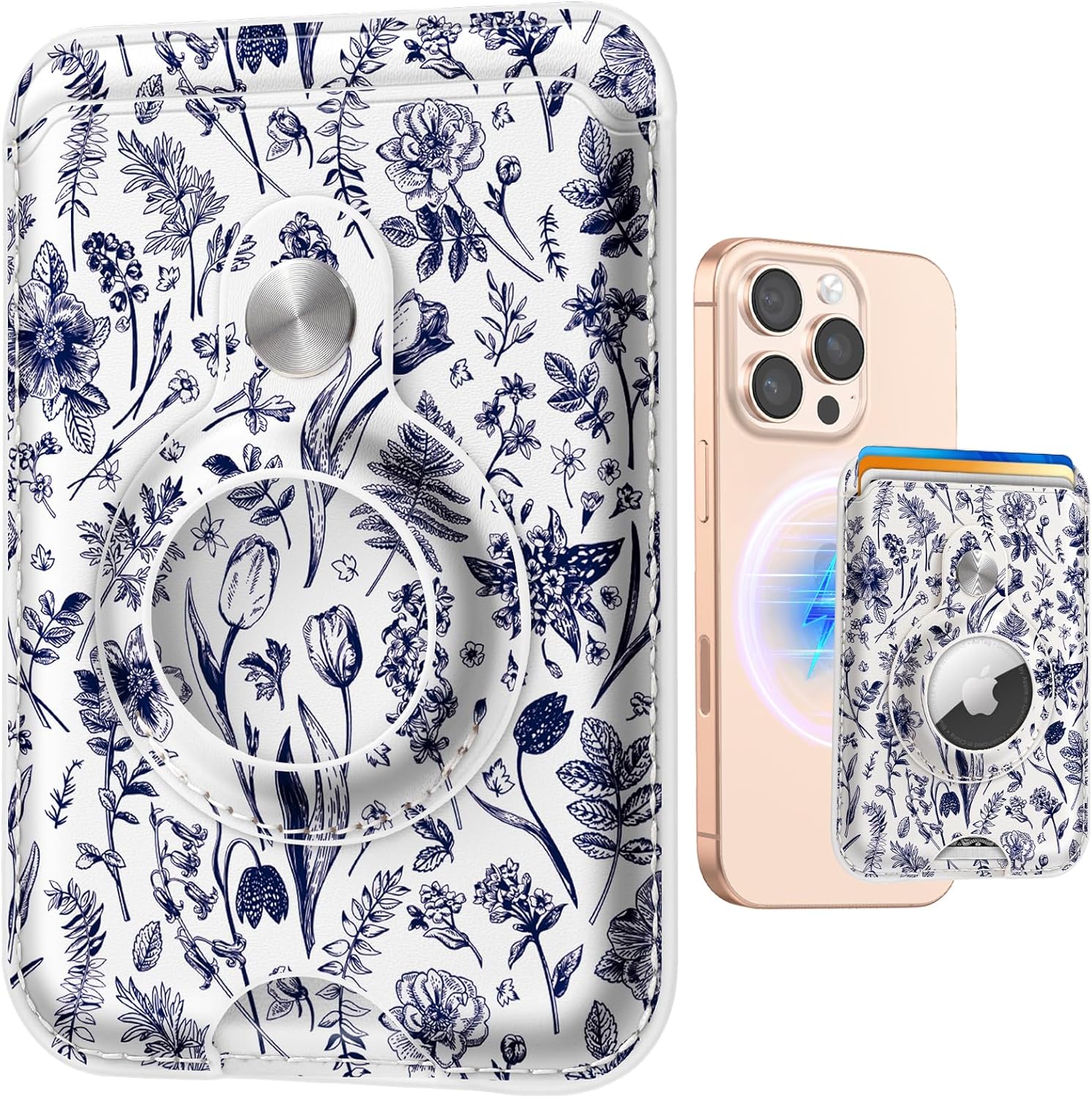 MagSafe Wallet with AirTag Holder – RFID Blocking Card Holder for Women - Abbycart