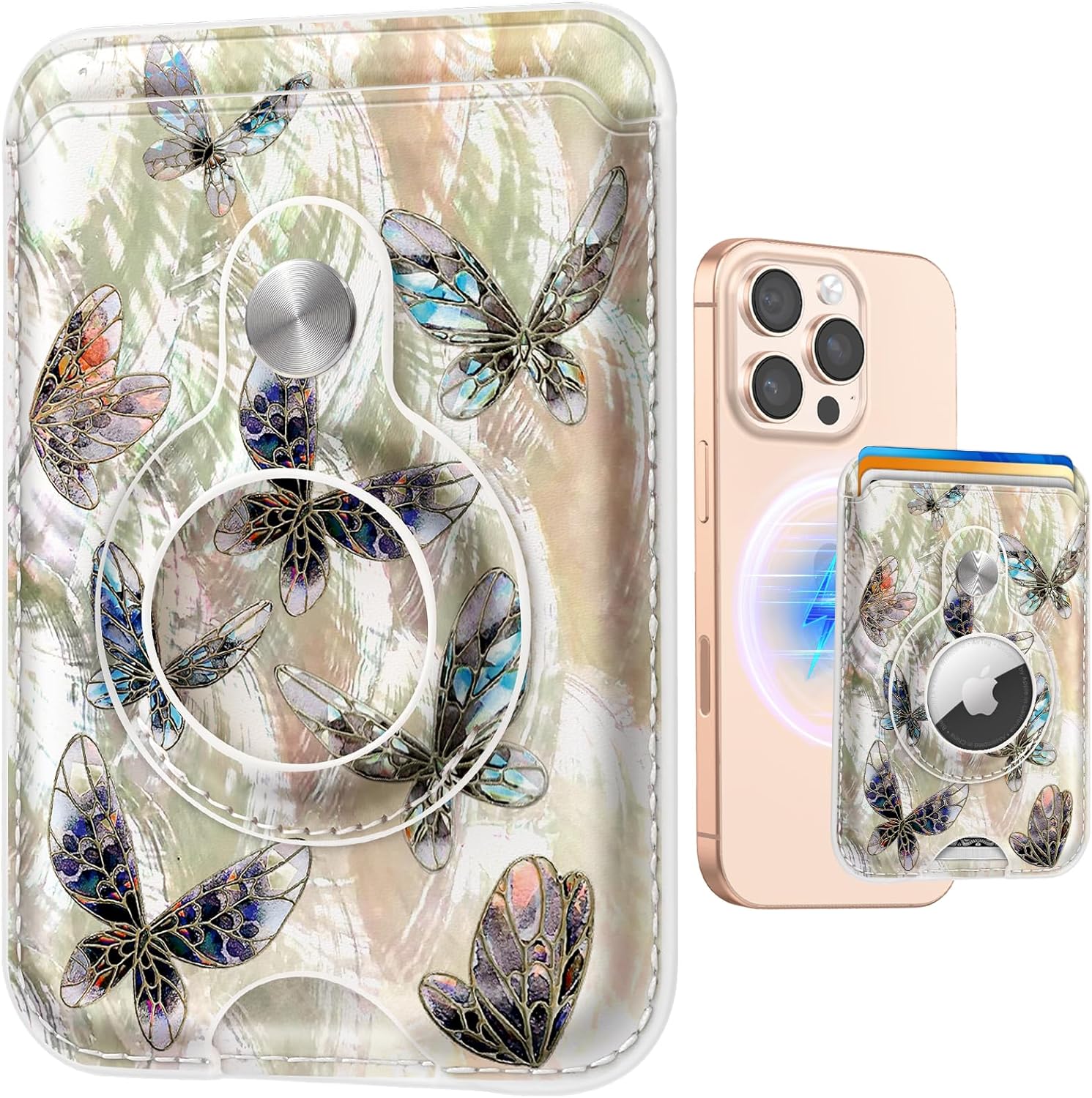 MagSafe Wallet with AirTag Holder – RFID Blocking Card Holder for Women - Abbycart