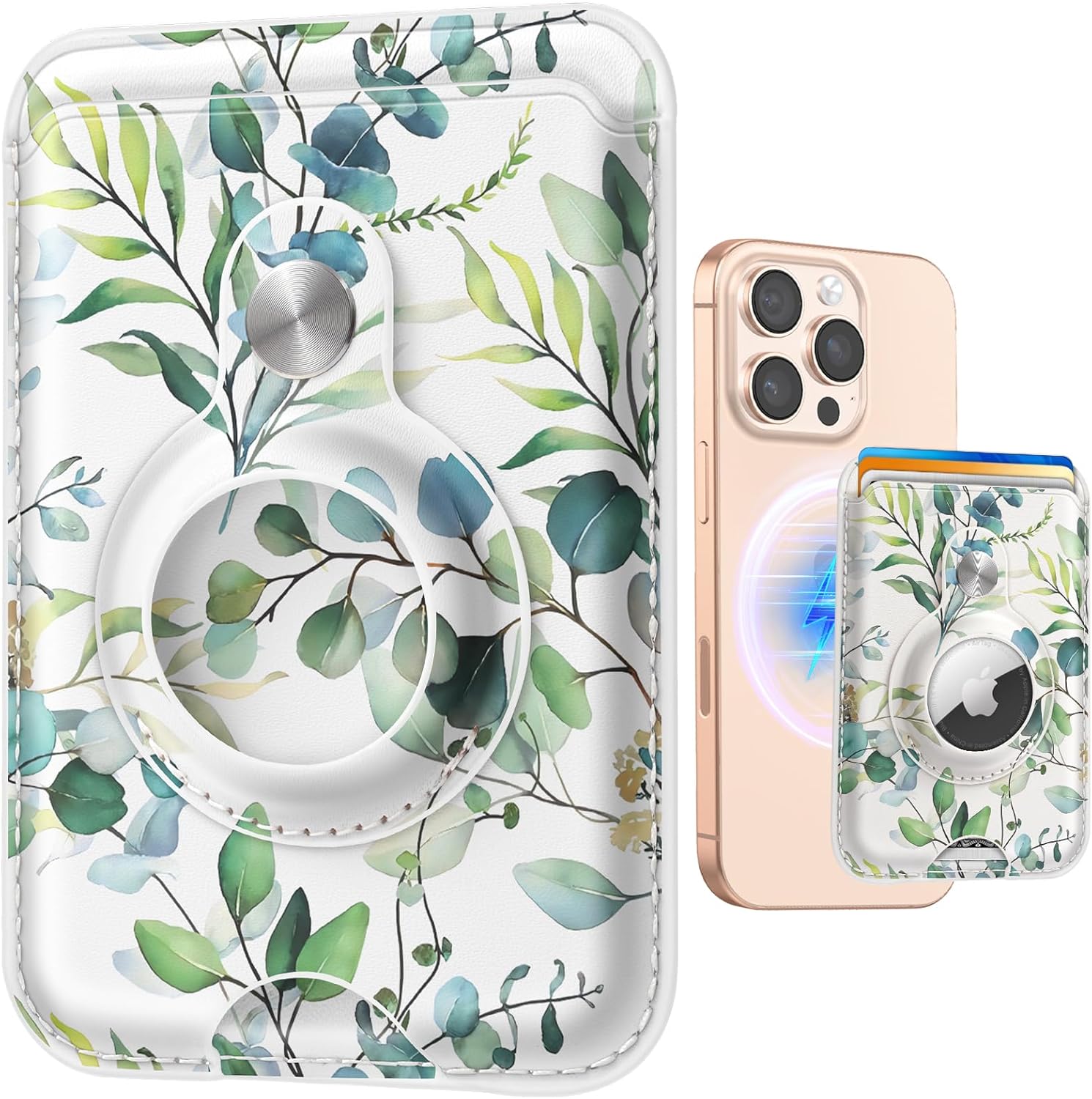 MagSafe Wallet with AirTag Holder – RFID Blocking Card Holder for Women - Abbycart