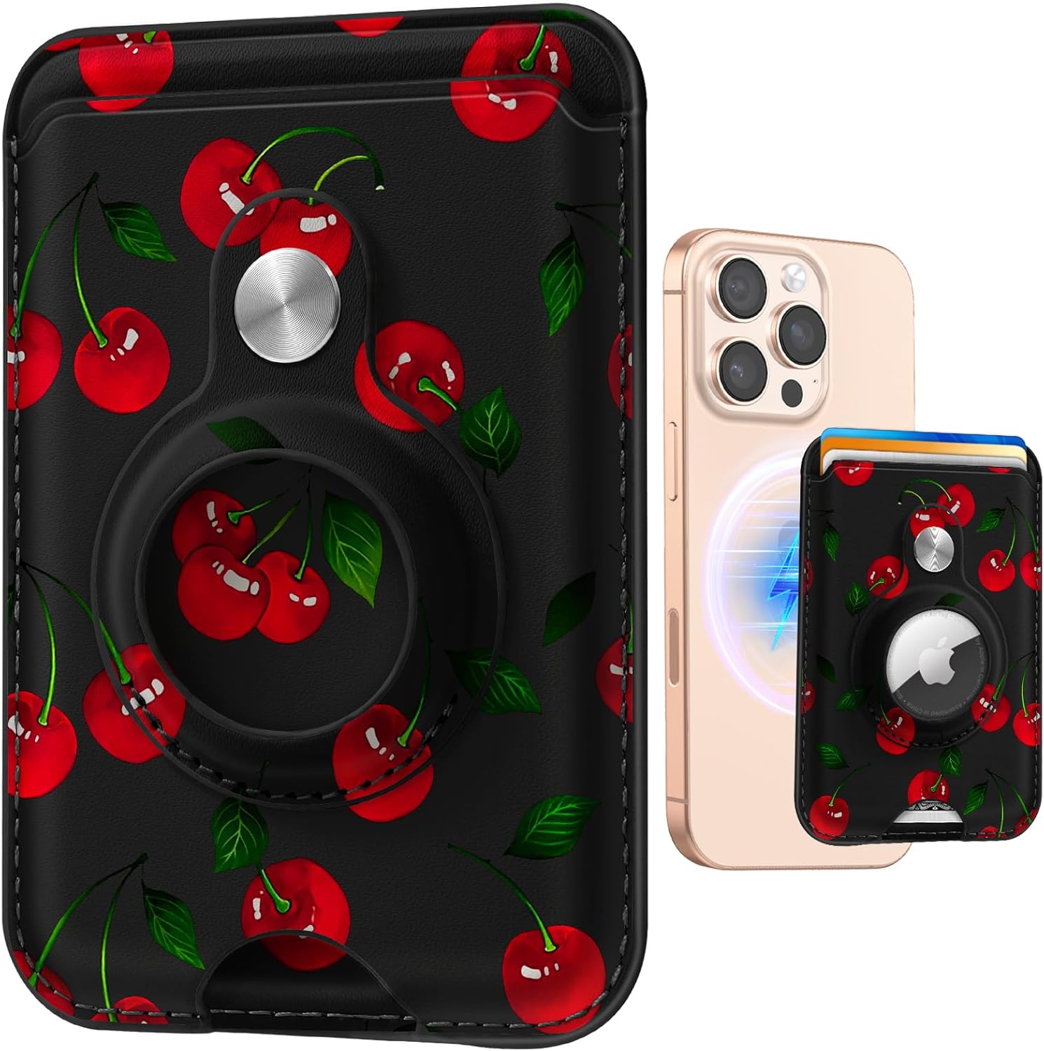 MagSafe Wallet with AirTag Holder – RFID Blocking Card Holder for Women - Abbycart