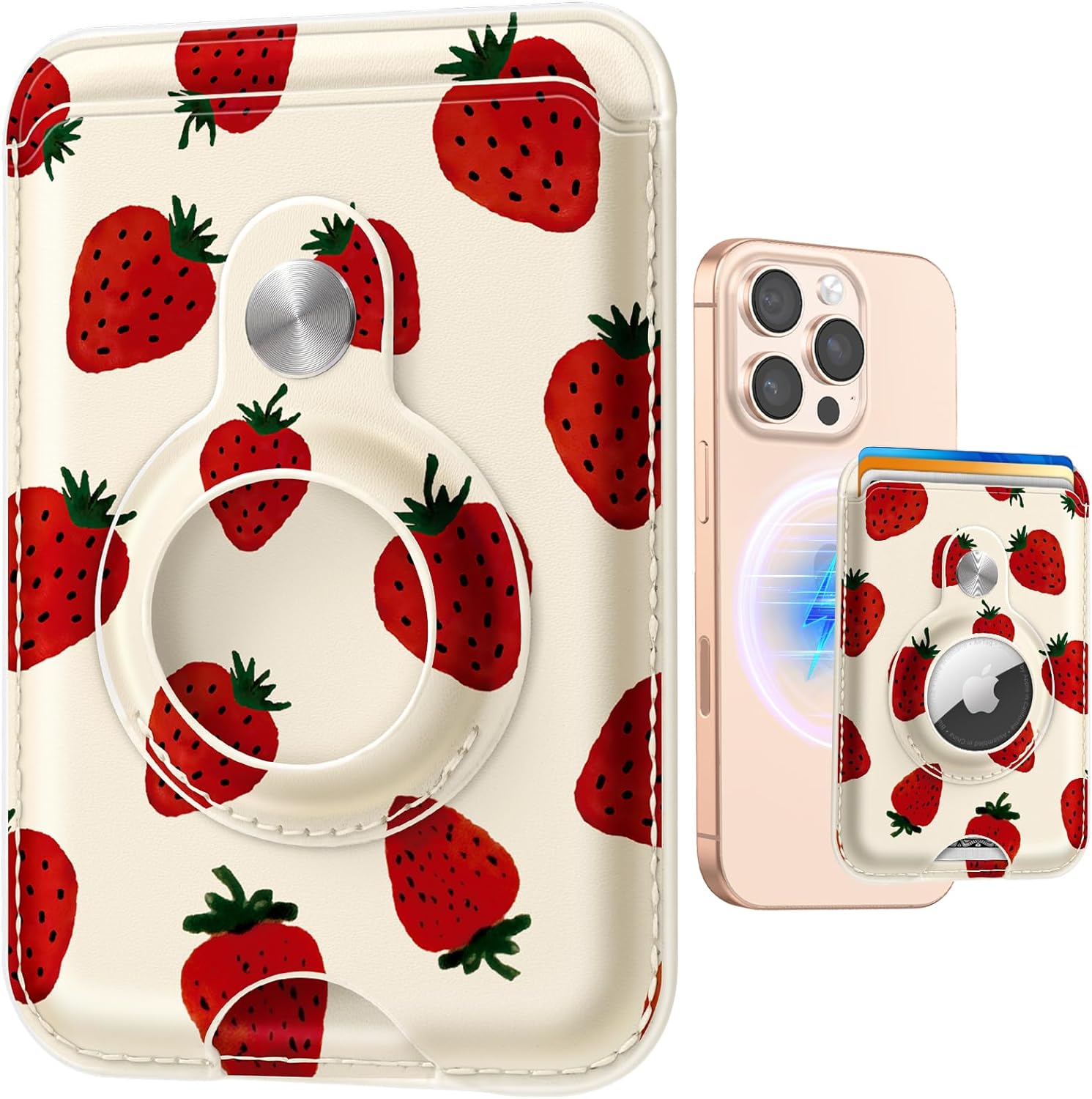 MagSafe Wallet with AirTag Holder – RFID Blocking Card Holder for Women - Abbycart