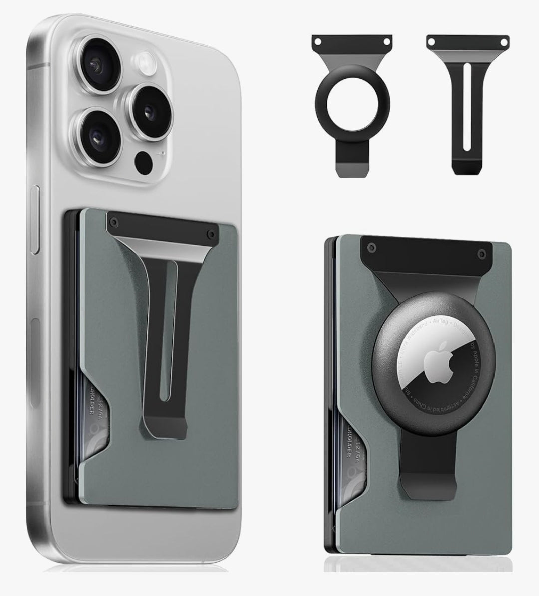 MagSafe Wallet with AirTag Holder – RFID Blocking, Strong Magnetic Hold, Minimalist Design for iPhone