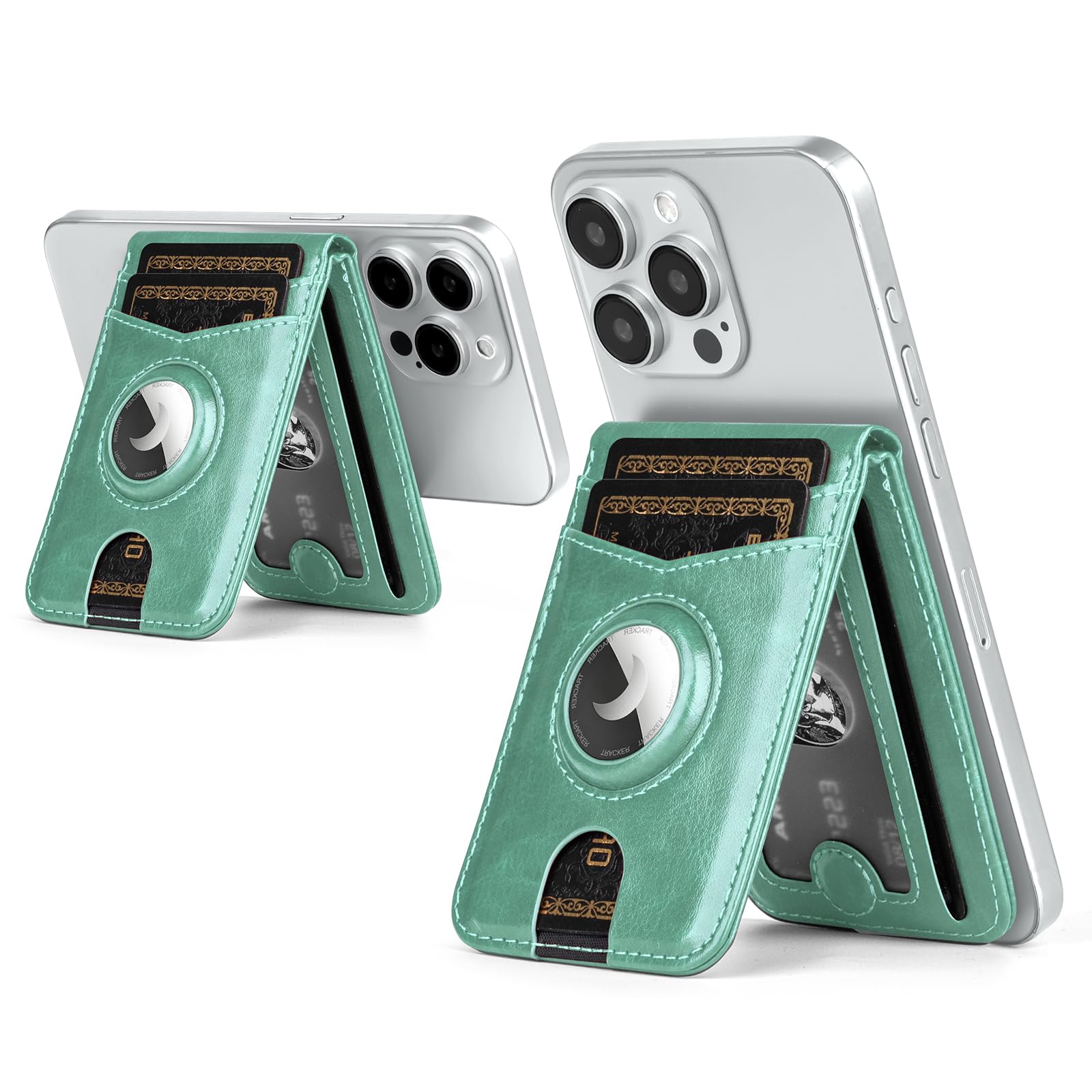 MagSafe Wallet with AirTag Holder, RFID Card Slots & Kickstand for iPhone 16/15/14/13 Pro Max - Abbycart