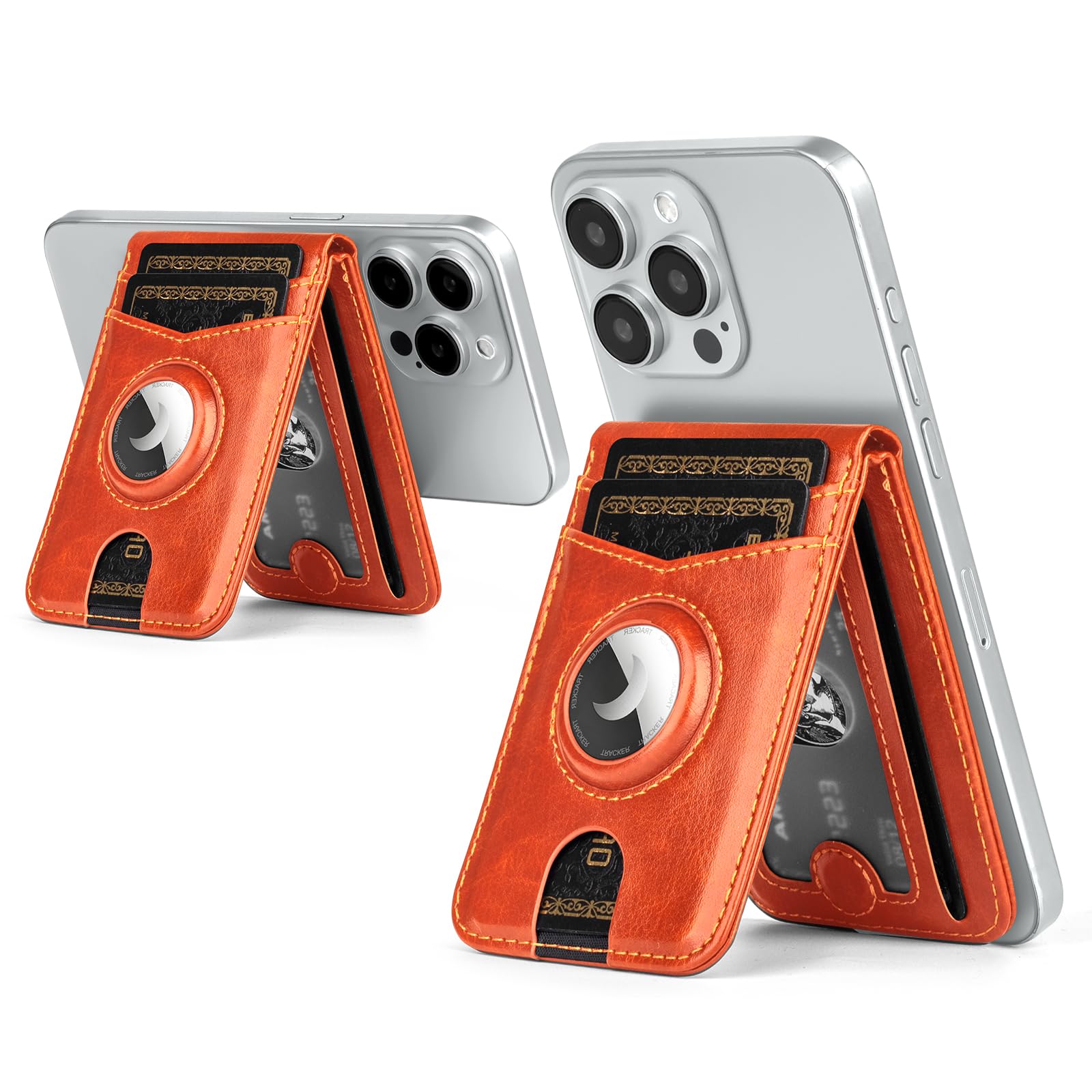 MagSafe Wallet with AirTag Holder, RFID Card Slots & Kickstand for iPhone 16/15/14/13 Pro Max - Abbycart