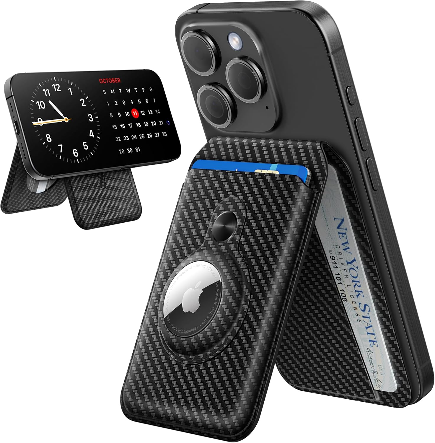 MagSafe Wallet with AirTag Holder – Slim RFID Blocking Wallet for iPhone 15/14/13/12 - Abbycart