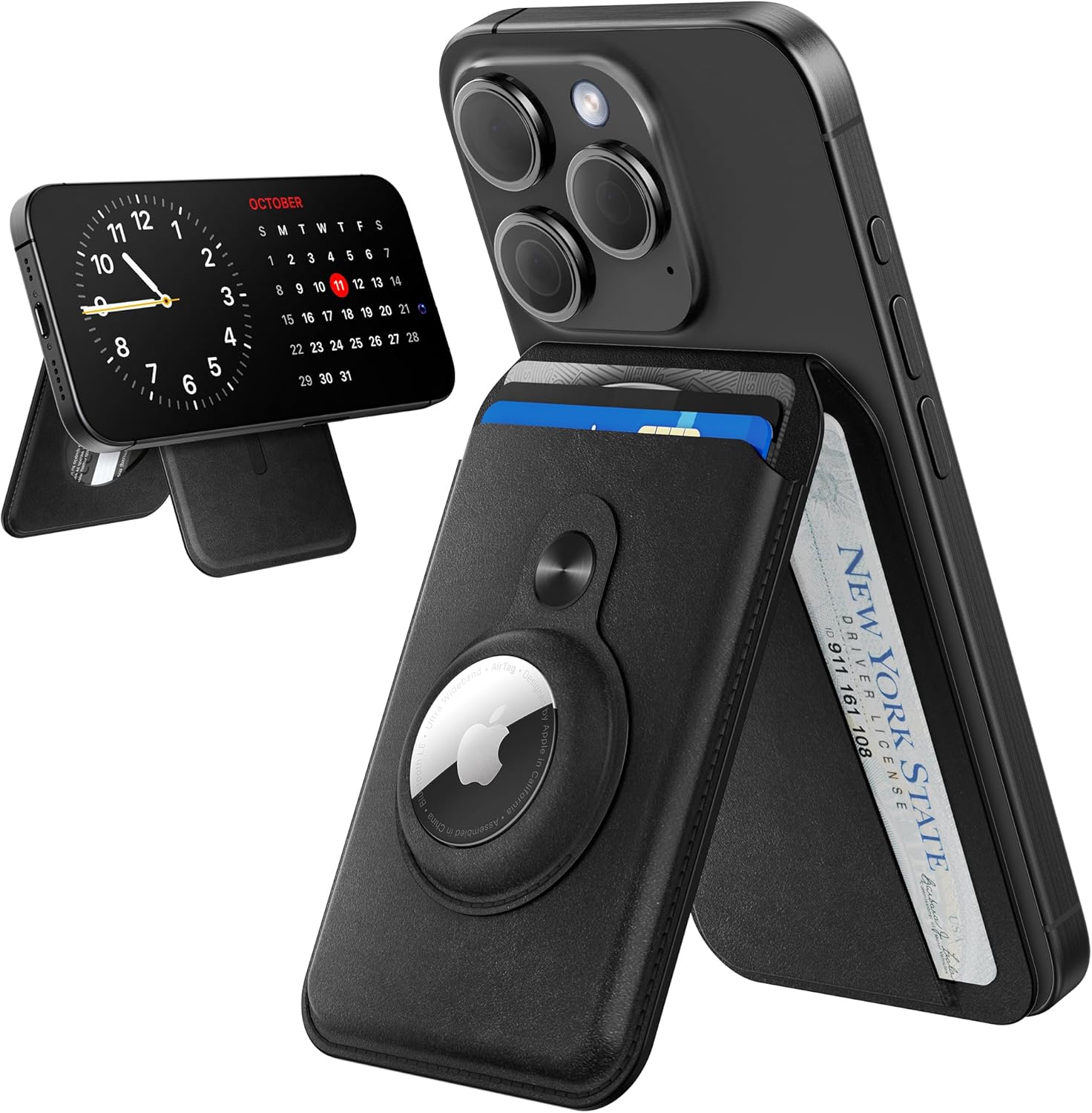 MagSafe Wallet with AirTag Holder – Slim RFID Blocking Wallet for iPhone 15/14/13/12 - Abbycart