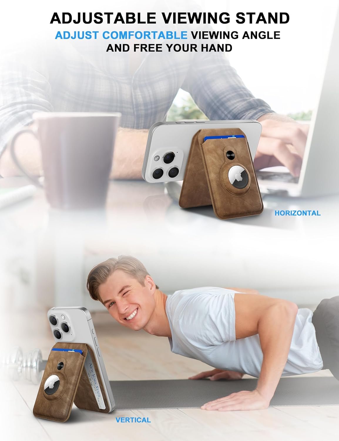 MagSafe Wallet with AirTag Holder – Slim RFID Blocking Wallet for iPhone 15/14/13/12 - Abbycart