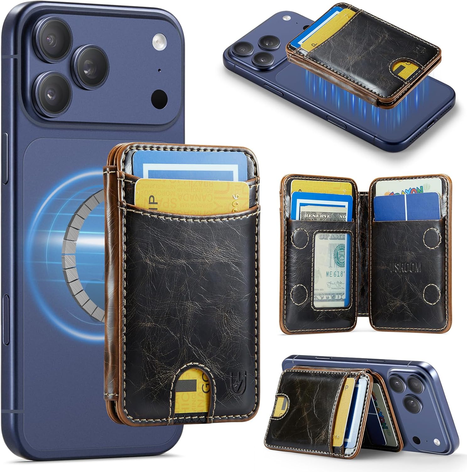 MagSafe Wallet with RFID Blocking – Slim Leather Card Holder