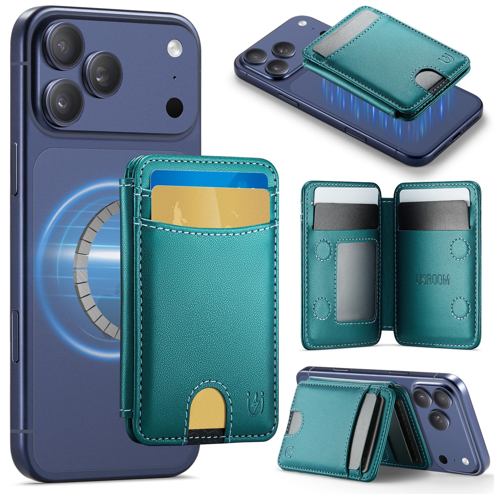 MagSafe Wallet with RFID Blocking – Slim Leather Card Holder - Abbycart