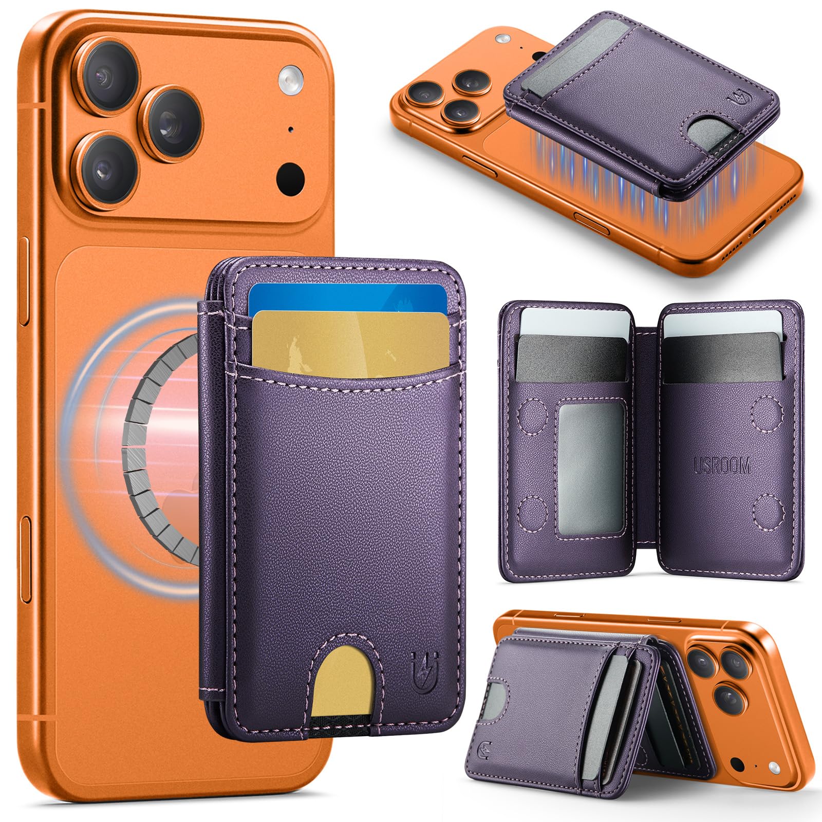 MagSafe Wallet with RFID Blocking – Slim Leather Card Holder - Abbycart