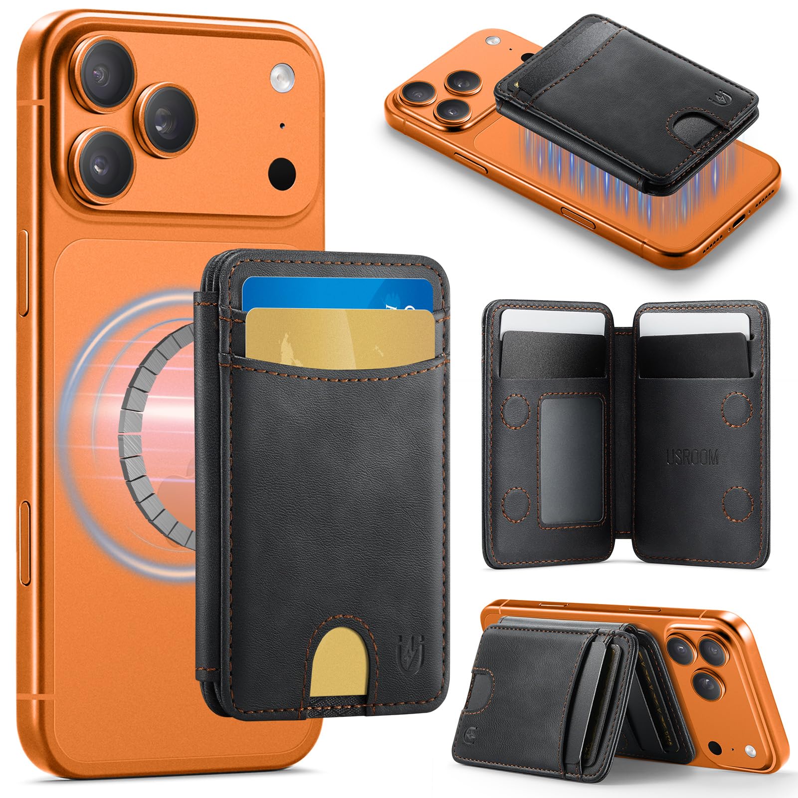 MagSafe Wallet with RFID Blocking – Slim Leather Card Holder - Abbycart