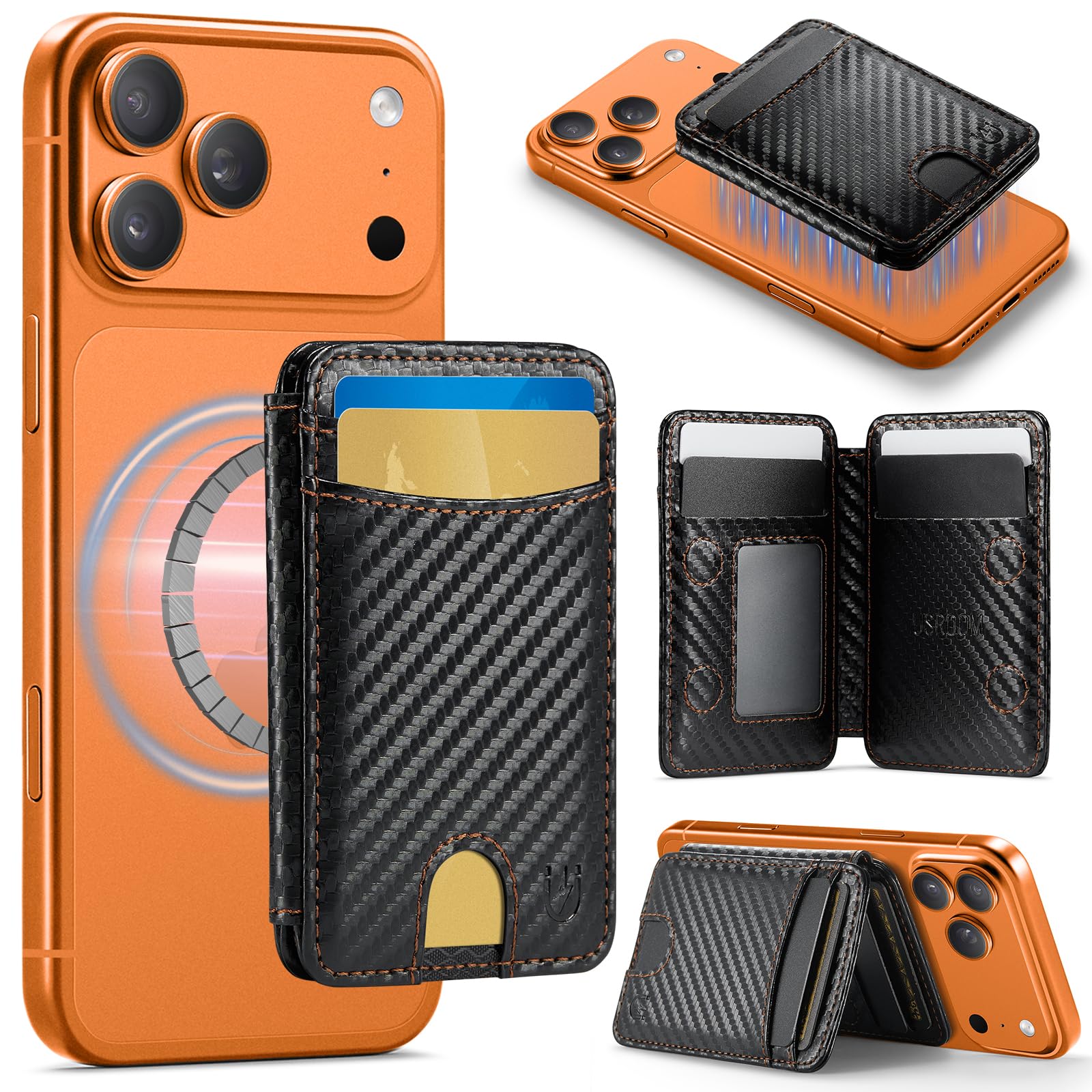 MagSafe Wallet with RFID Blocking – Slim Leather Card Holder - Abbycart