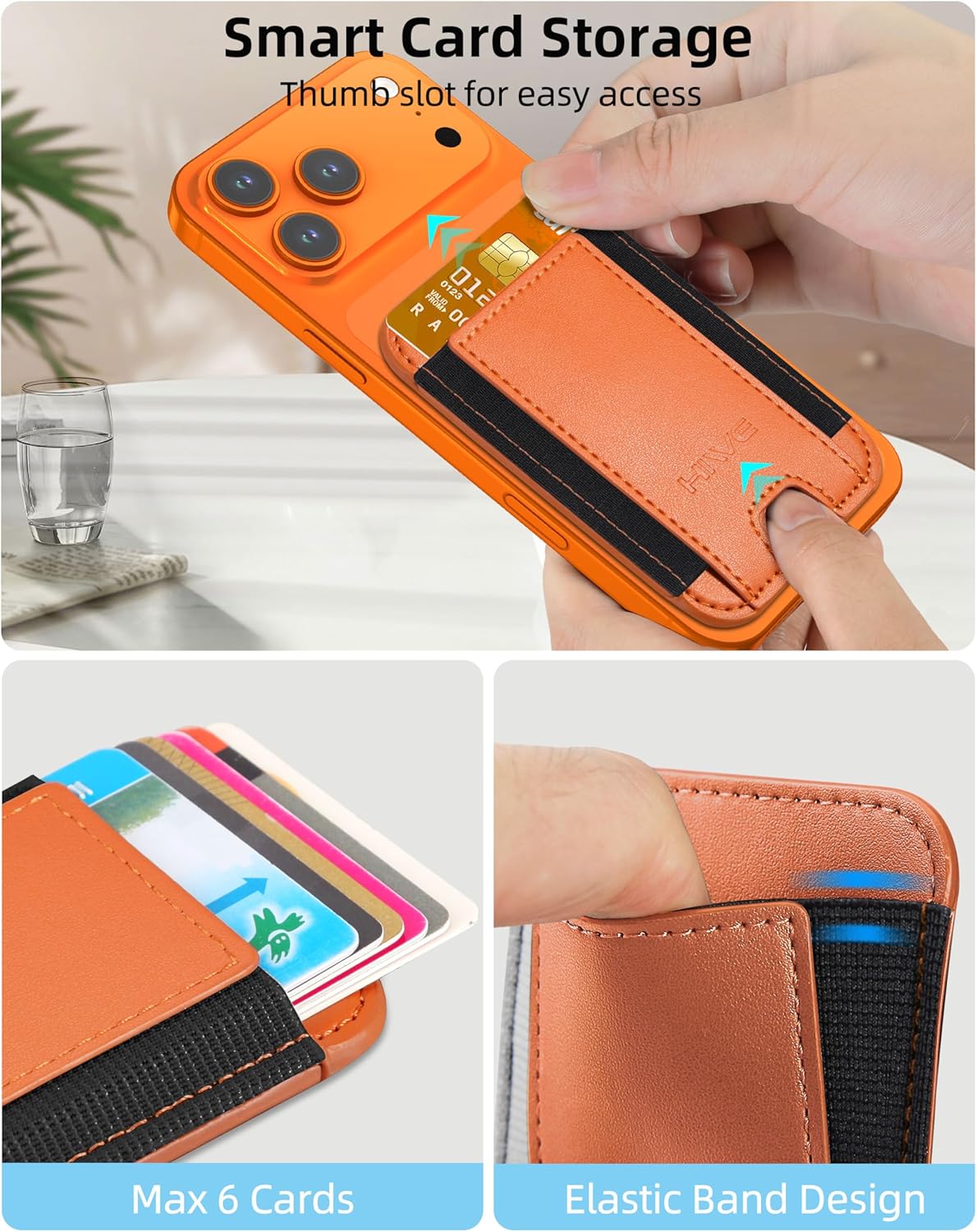 MagSafe Wallet for iPhone RFID Blocking Slim Magnetic Card Holder