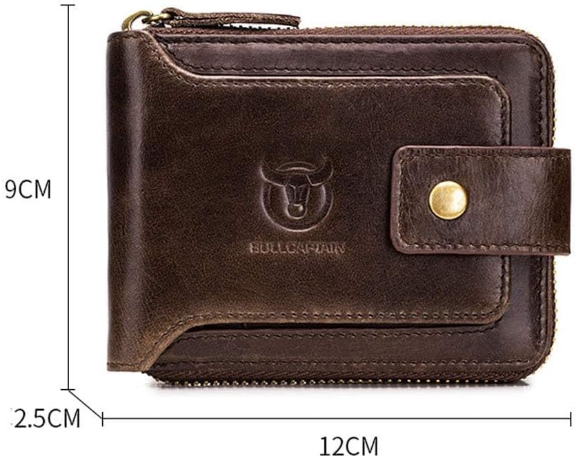 Men's leather wallet dimensions 9cm x 12cm