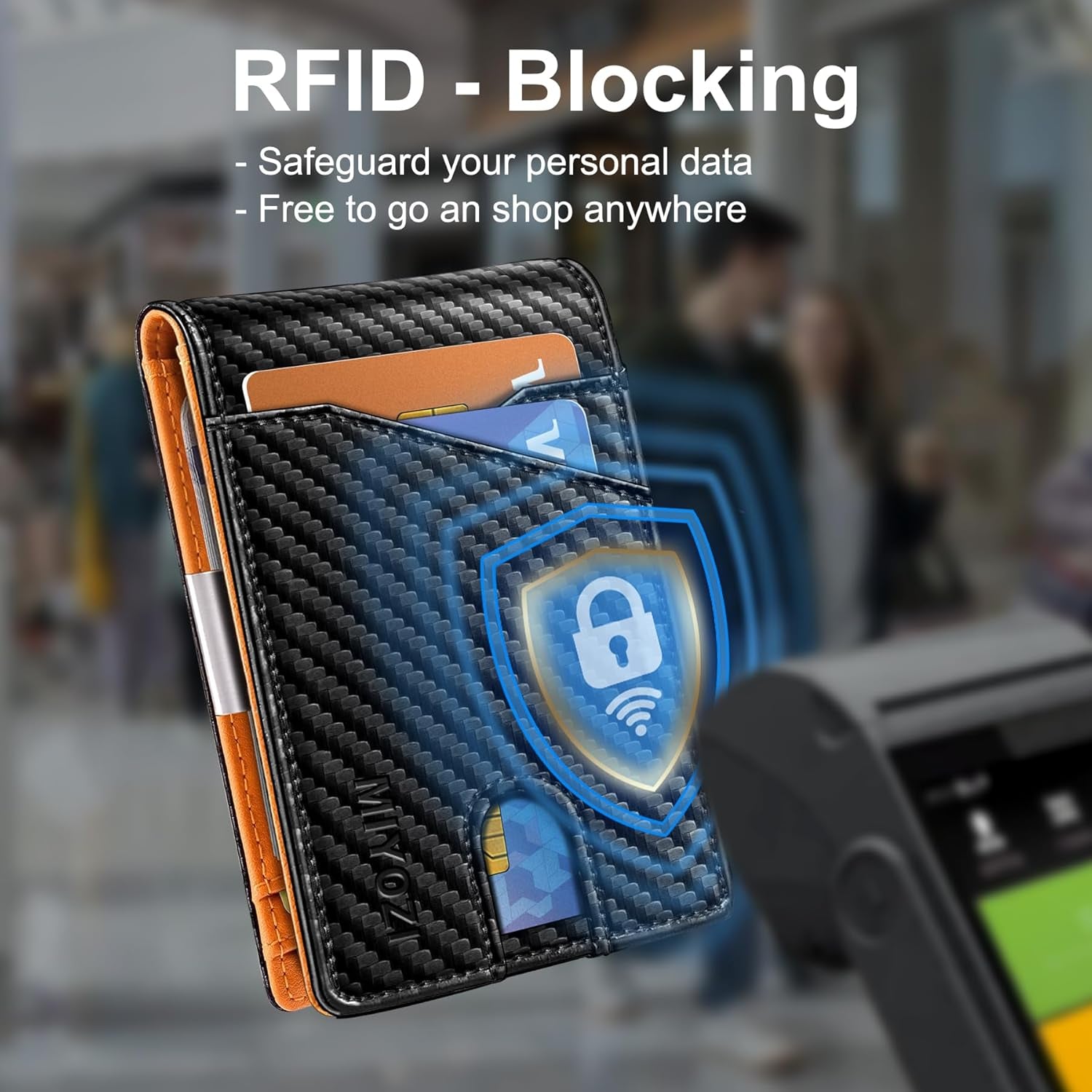 Men's Slim Leather AirTag Wallet with RFID Blocking & Money Clip - Abbycart