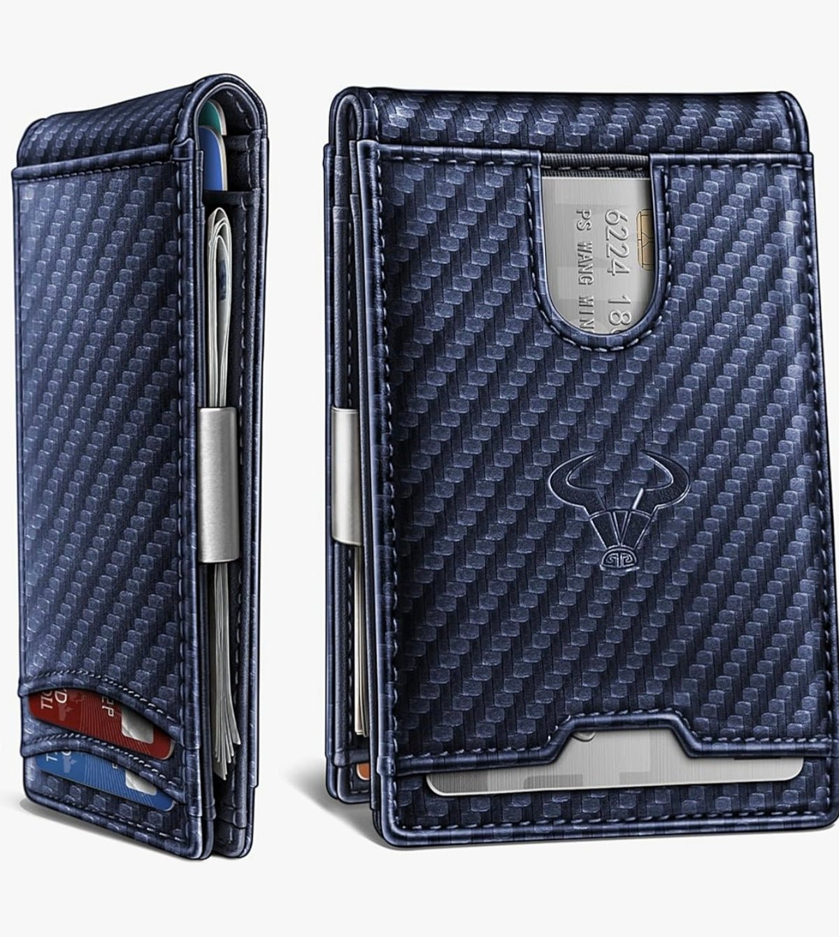 Men's Slim RFID Blocking AirTag Wallet – Genuine Leather Bifold with Card Holder
