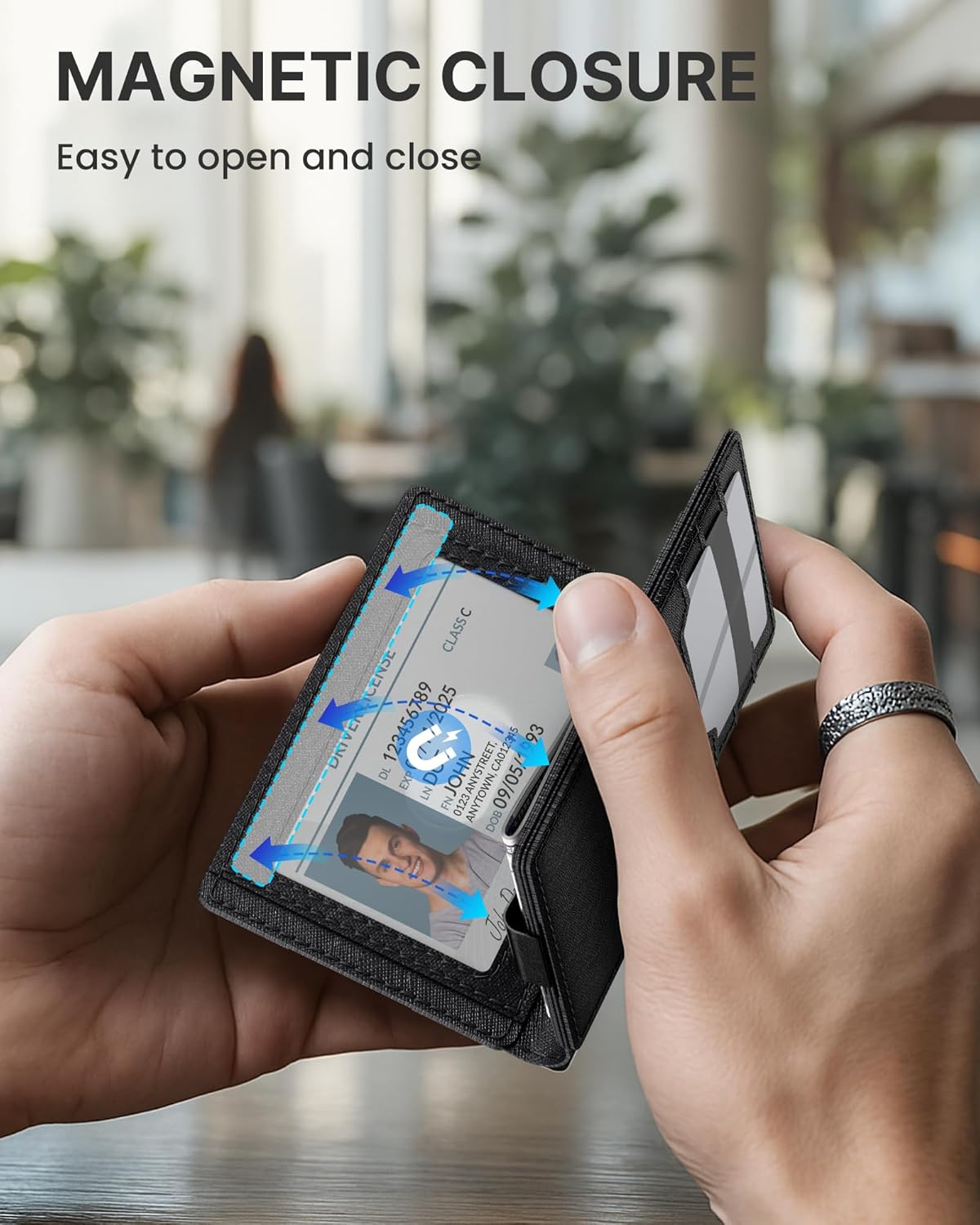 Men’s Slim RFID Leather Wallet with Money Clip – Front Pocket Design - Abbycart