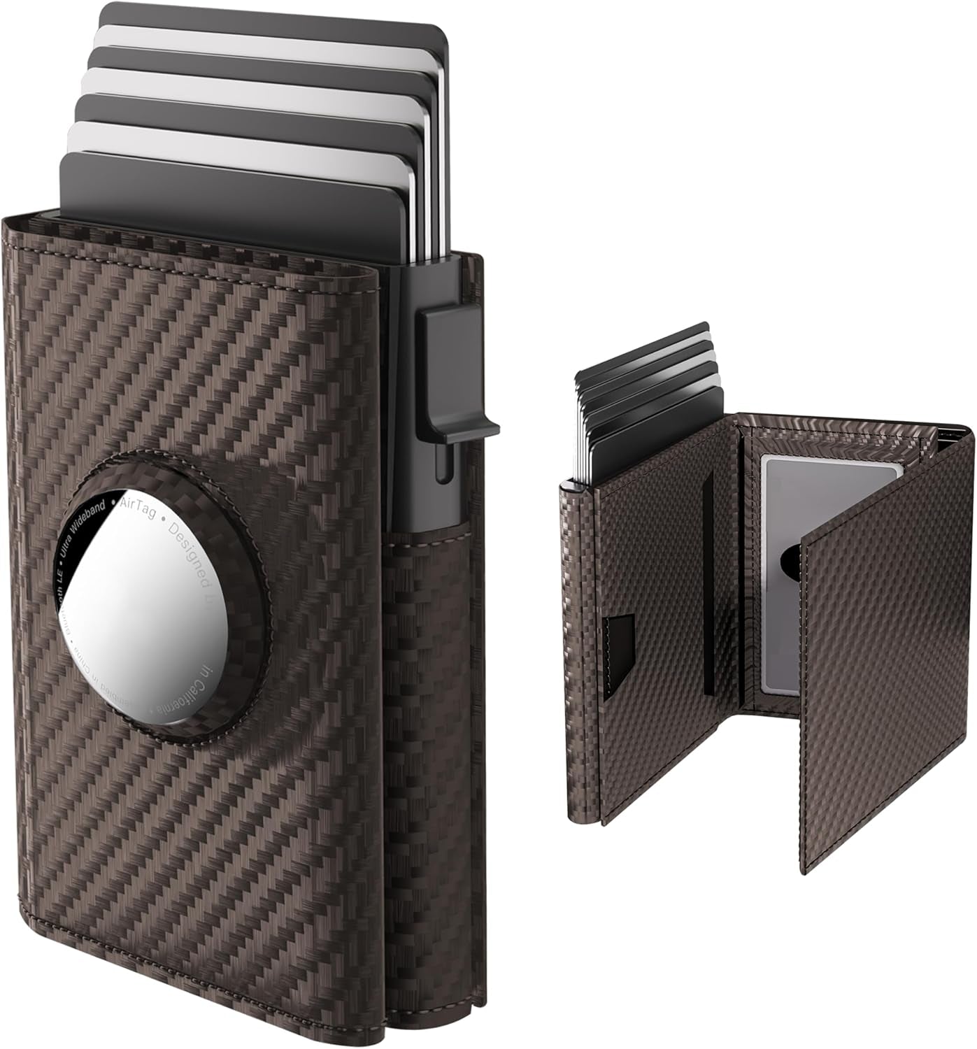 Men's Slim RFID Wallet with AirTag Holder - Secure & Minimalist Design